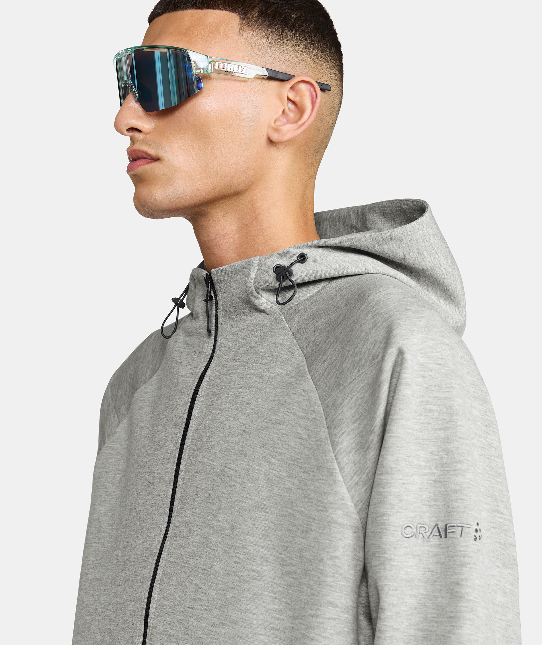 Craft ADV Join hoodie med dragkedja, Grey melange, large image number 5