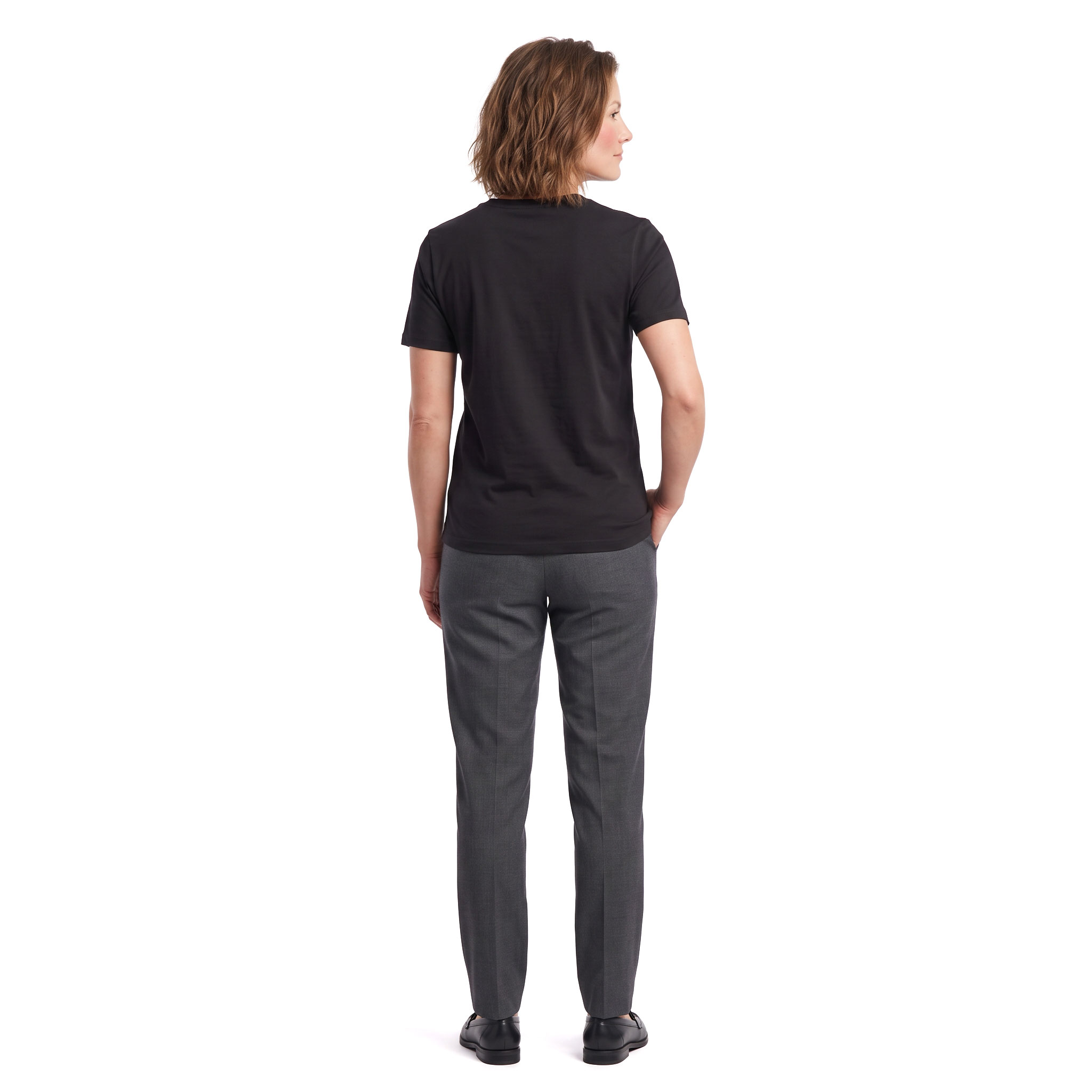 Westborn Basic T-shirt dam, Black, large image number 3