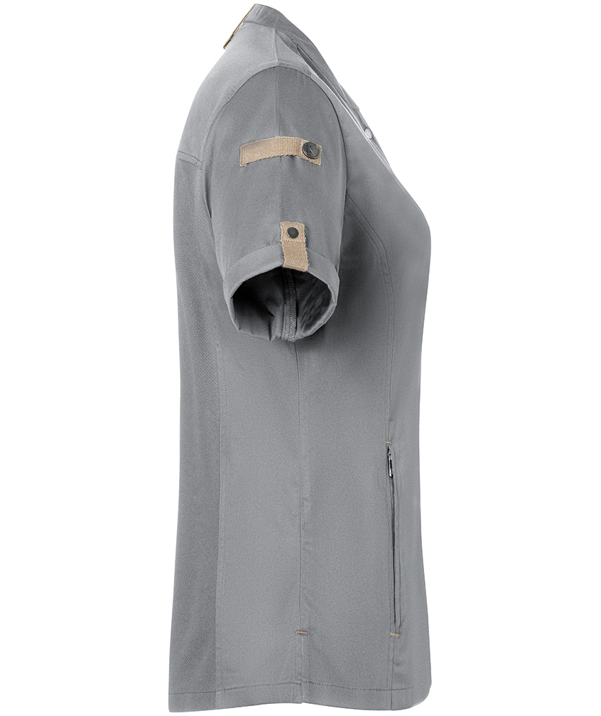 Karlowsky Green-Generation short sleeved chefs jacket, Platinum grey, large image number 4