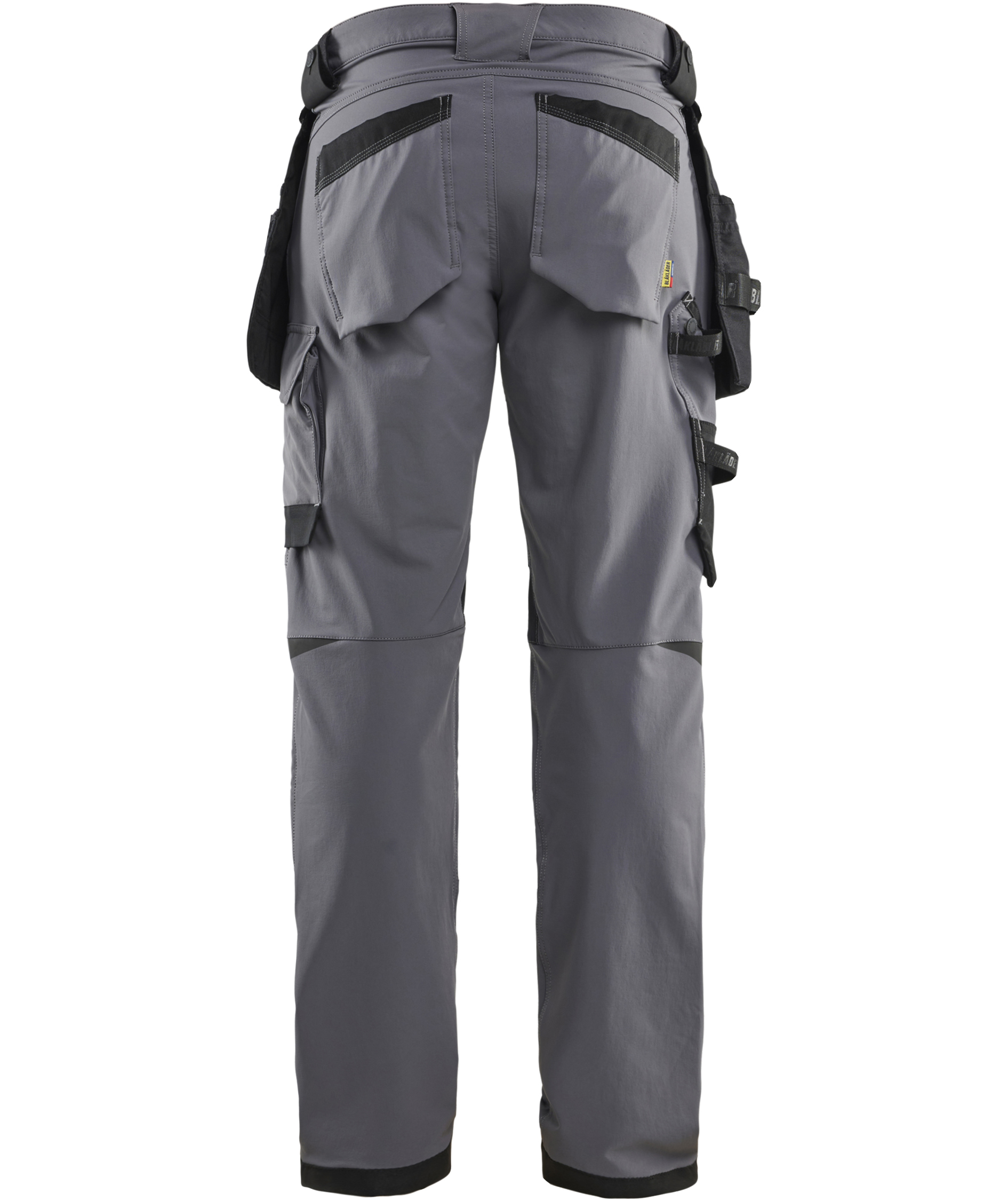 Bl&aring;kl&auml;der h&aring;ndverksbukse full stretch, Middelsgr&aring;/svart, large image number 2