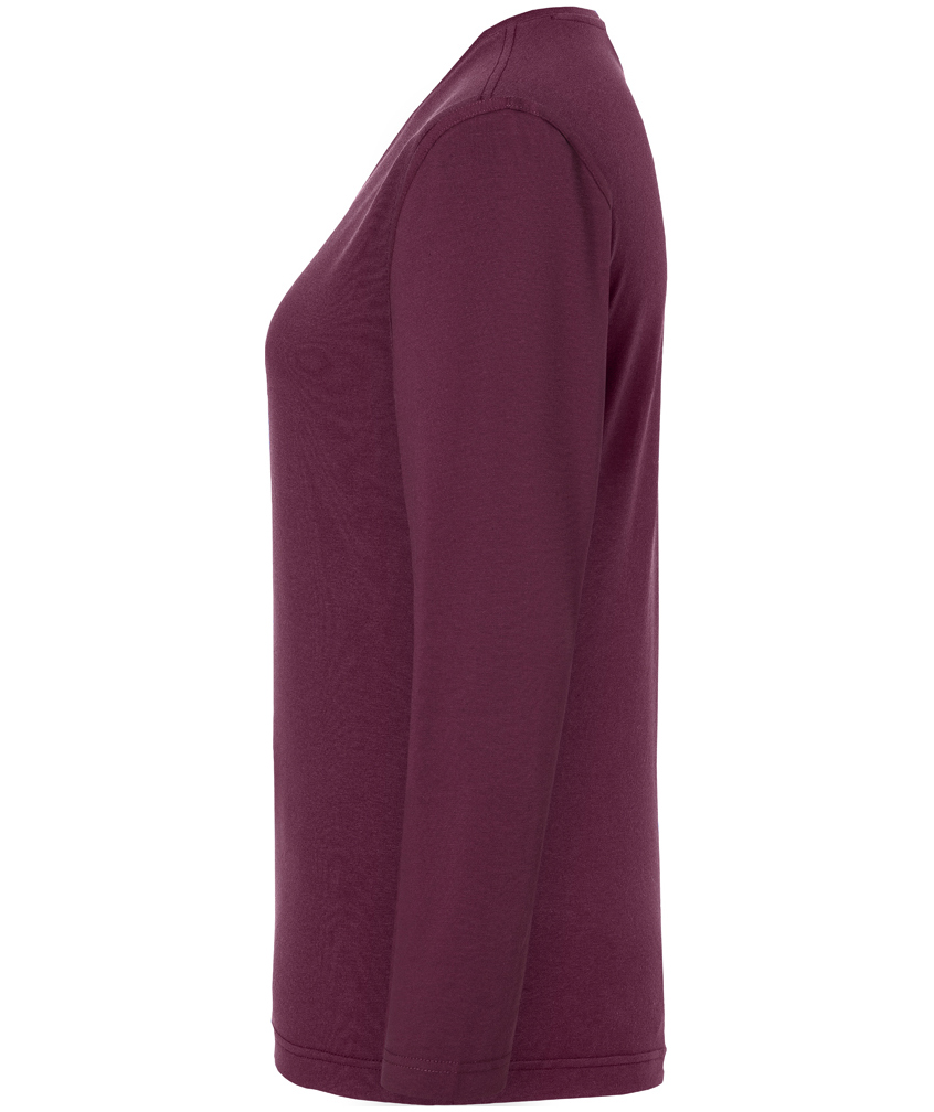Karlowsky Casual-Flair women's long-sleeved shirt, Aubergine, large image number 3