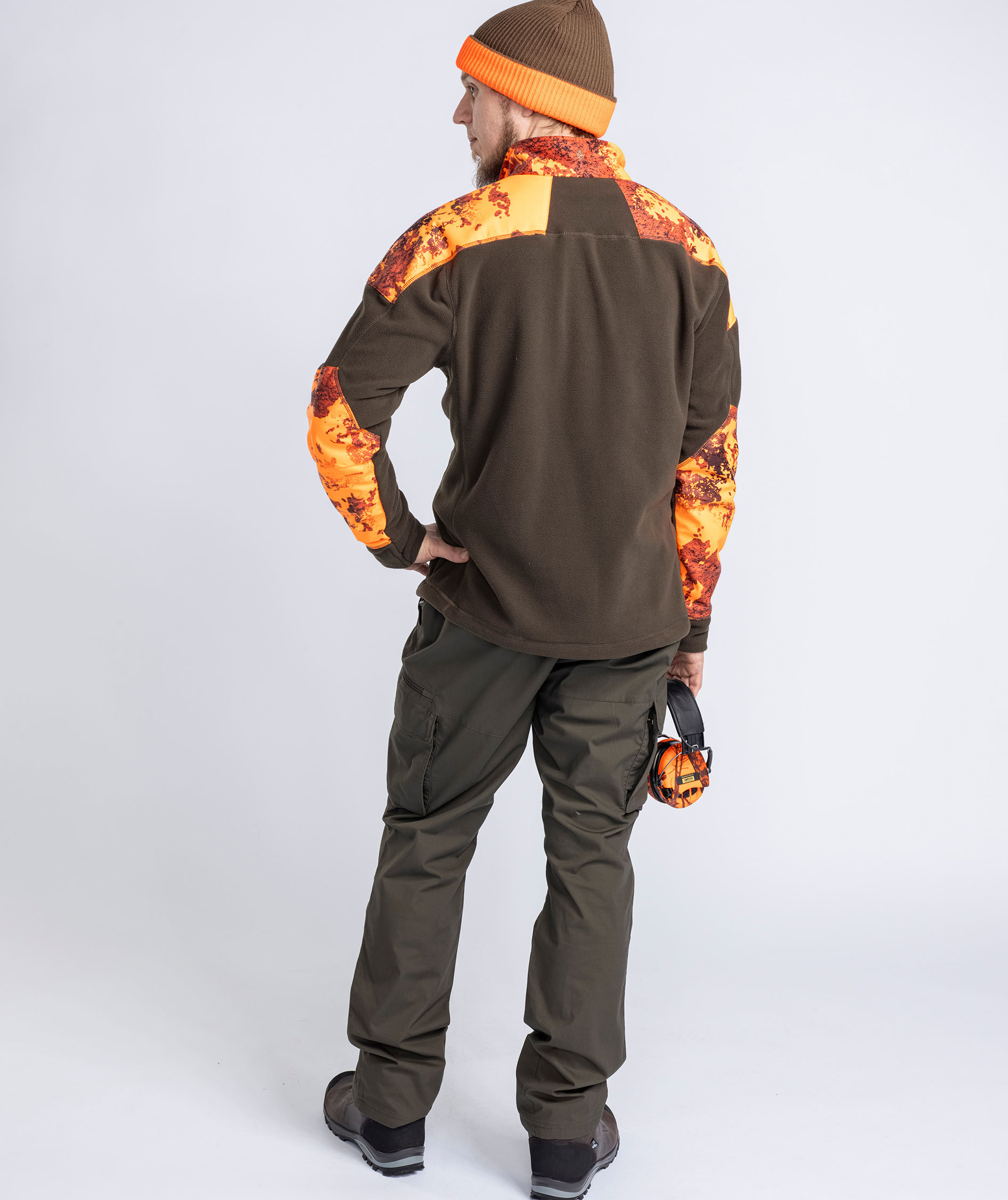 Pinewood&nbsp;Sm&aring;land Hunters Camou fleecejakke, Hunting Brown/Strata Blaze, large image number 11