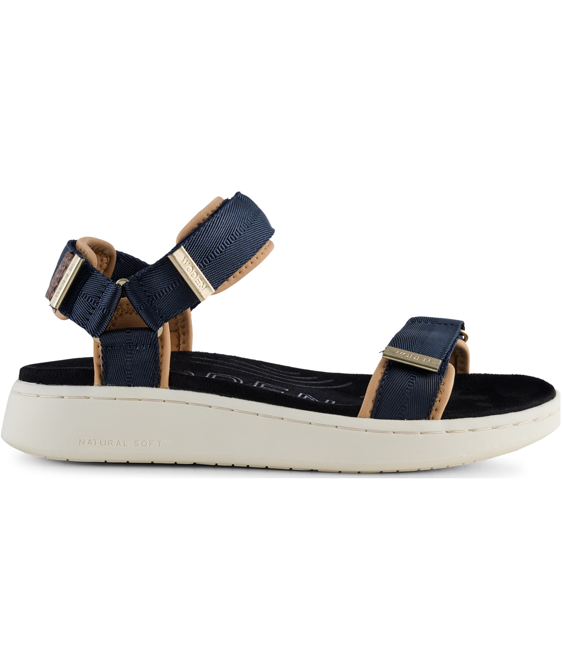 Woden Line women's sandals, Dark navy