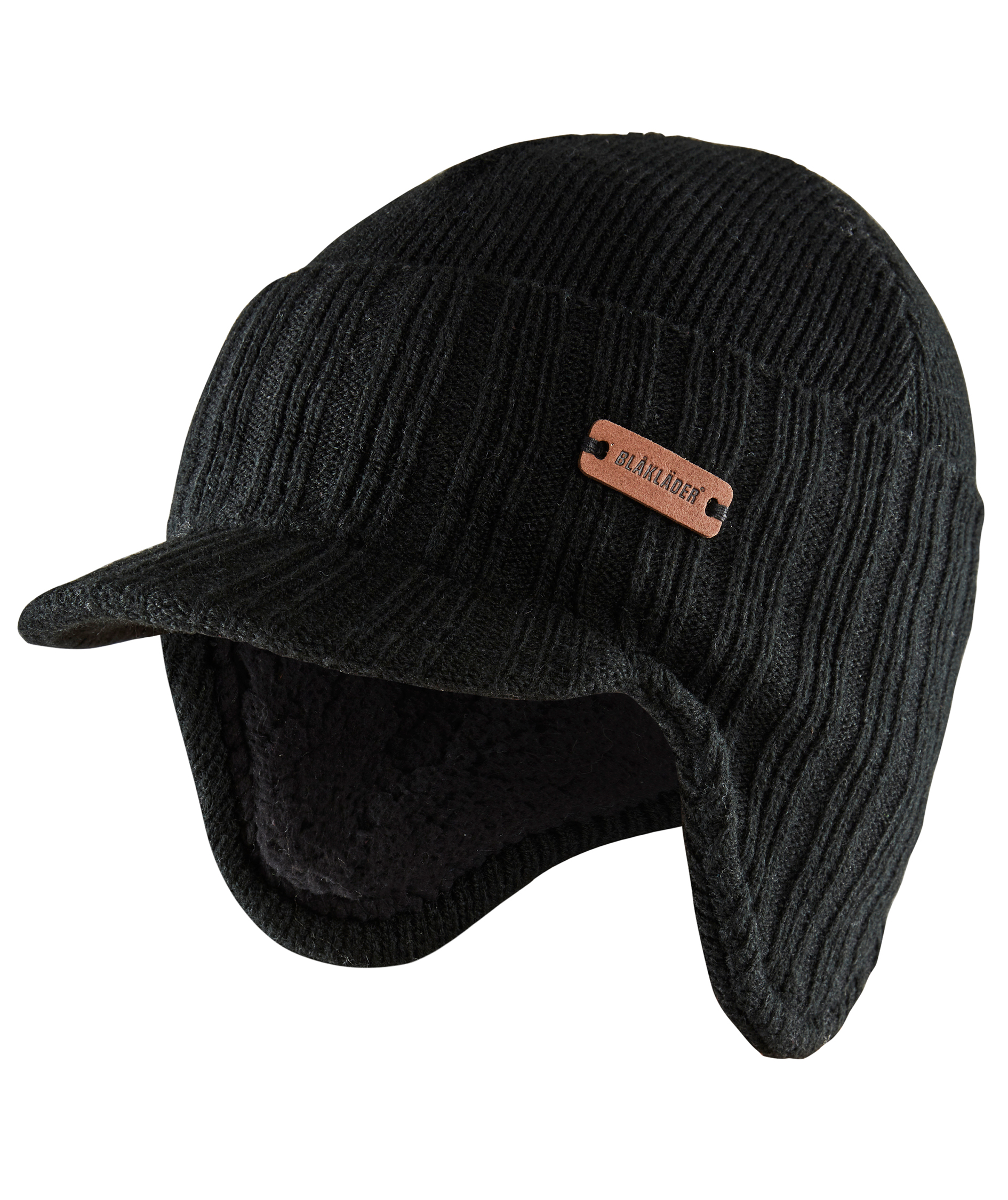 Bl&aring;kl&auml;der vinter keps, Svart