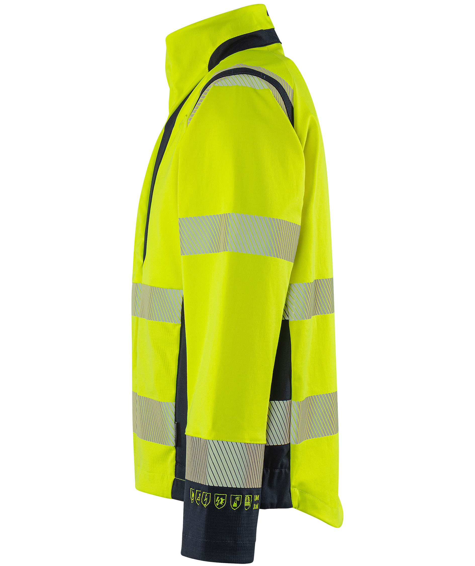 Fristads Flamestat Green jakke 4940 GFS, Hi-Vis gul/marine, large image number 3
