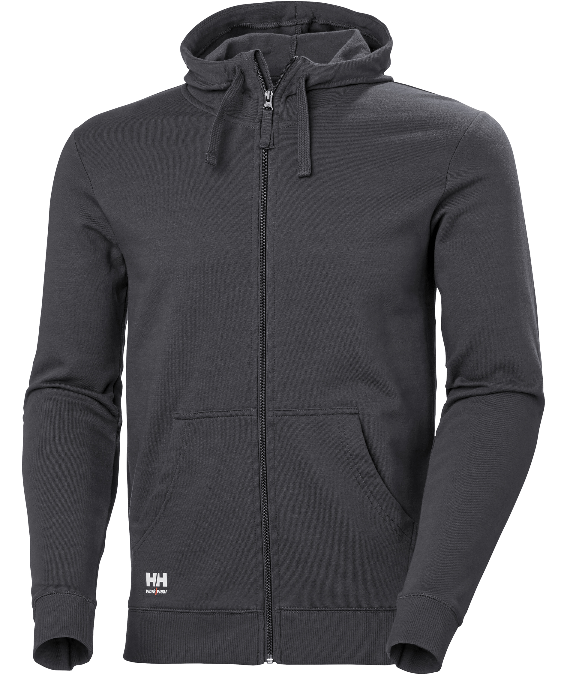 Helly Hansen Classic hoodie med dragkedja, Dark Grey, Dark Grey, swatch