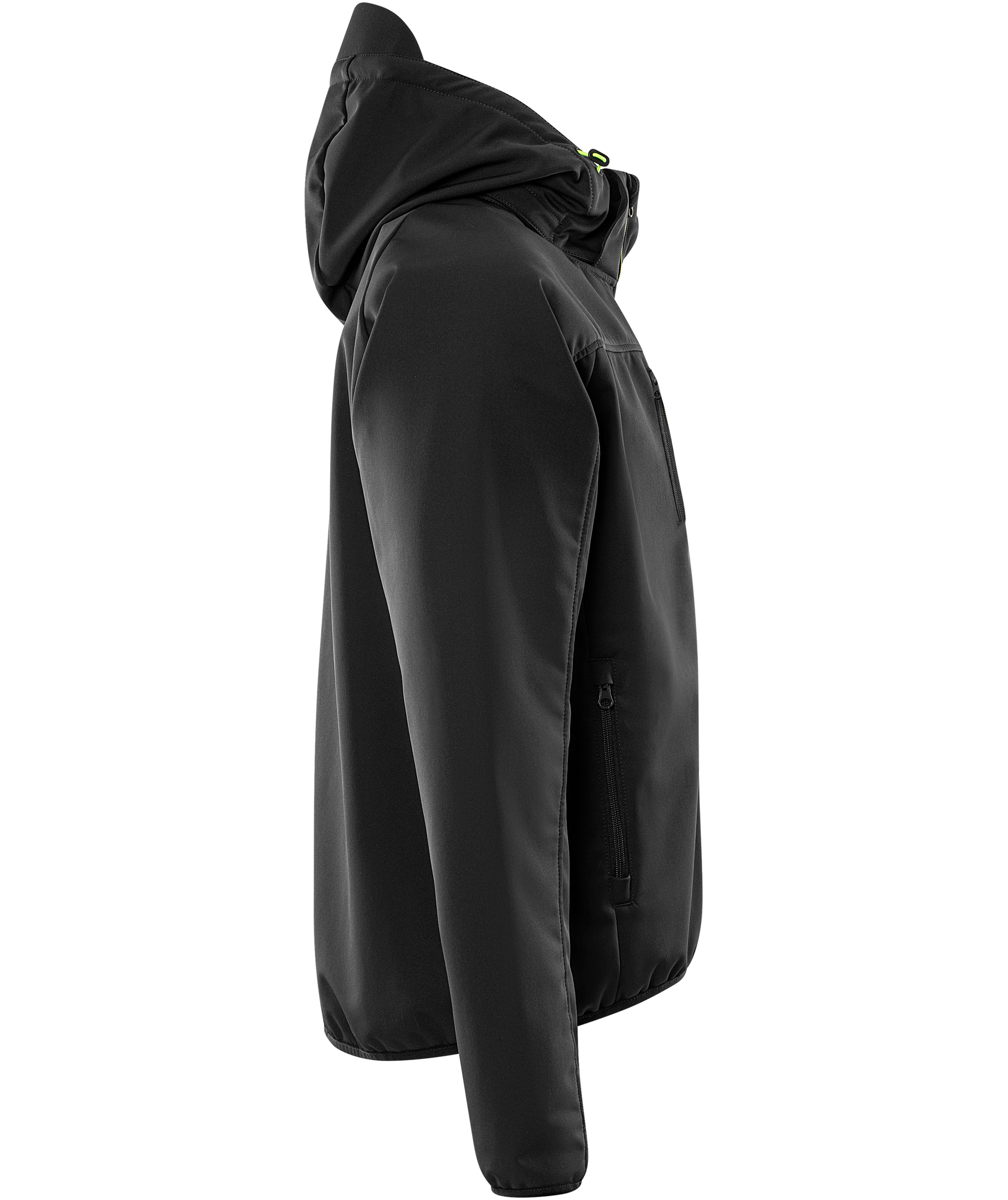 Fristads softshelljacka 4655 GBF, Svart/Neon Gul, large image number 4
