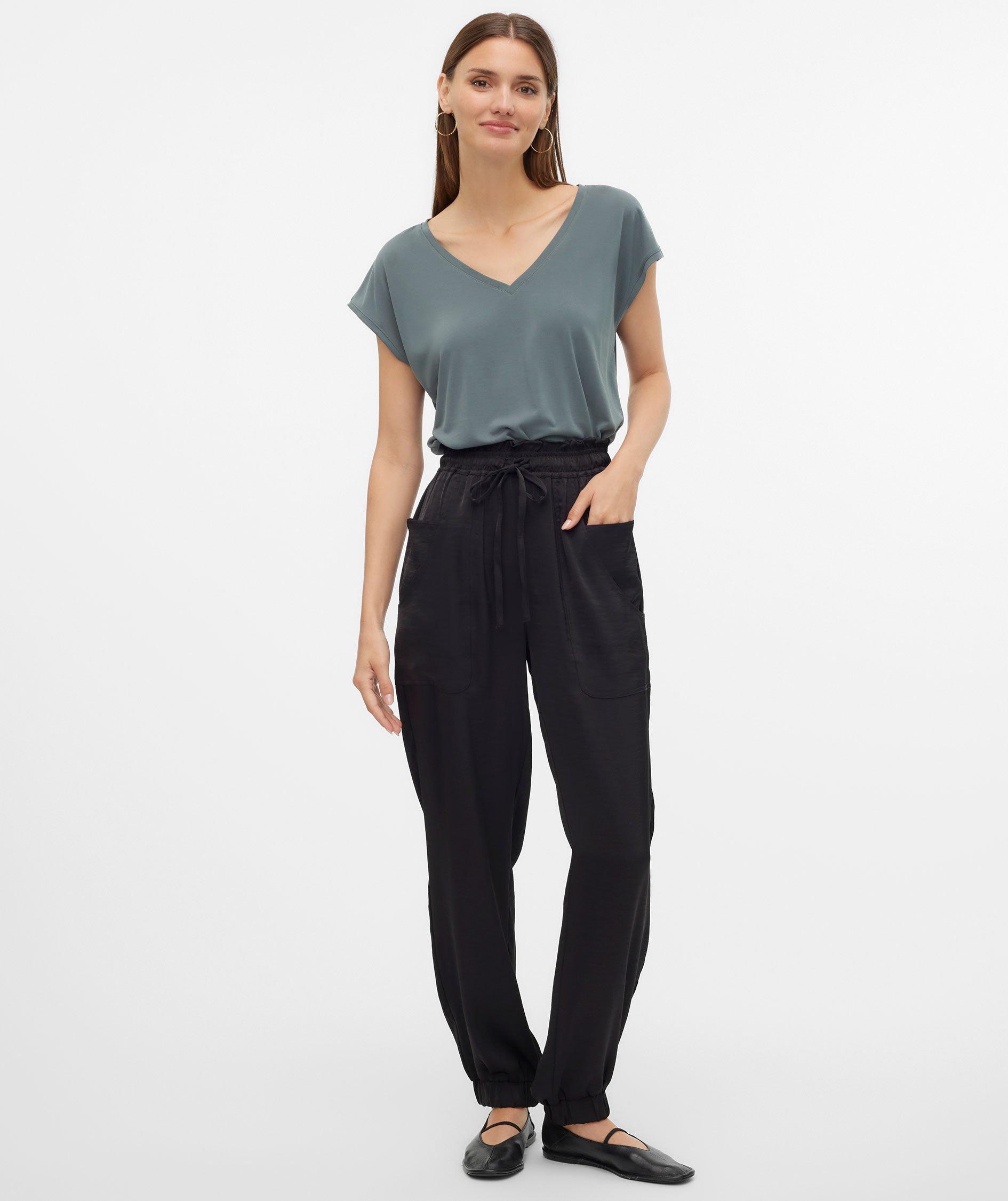 Vero Moda VMFILLI women's T-shirt, Balsam Green, large image number 5