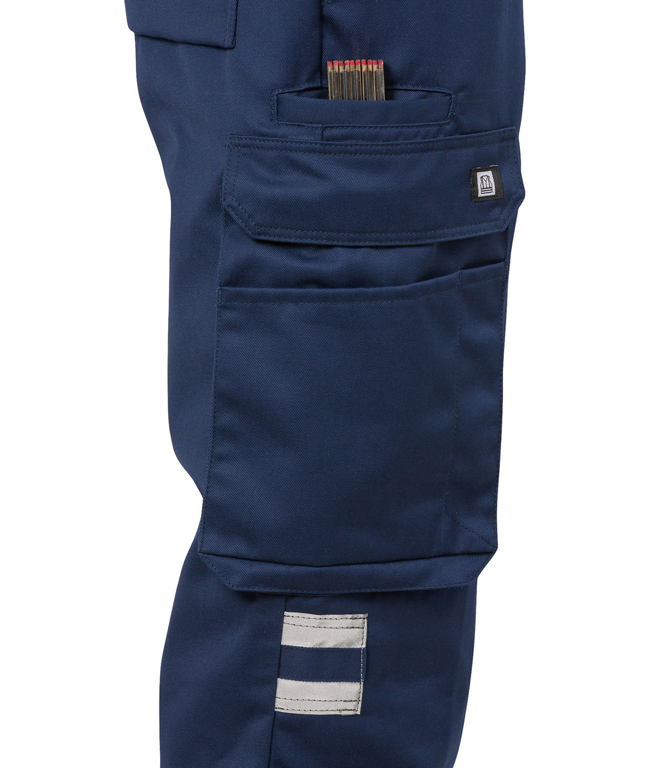 Fristads work trousers 213, Marine/Hi-Vis yellow, large image number 3