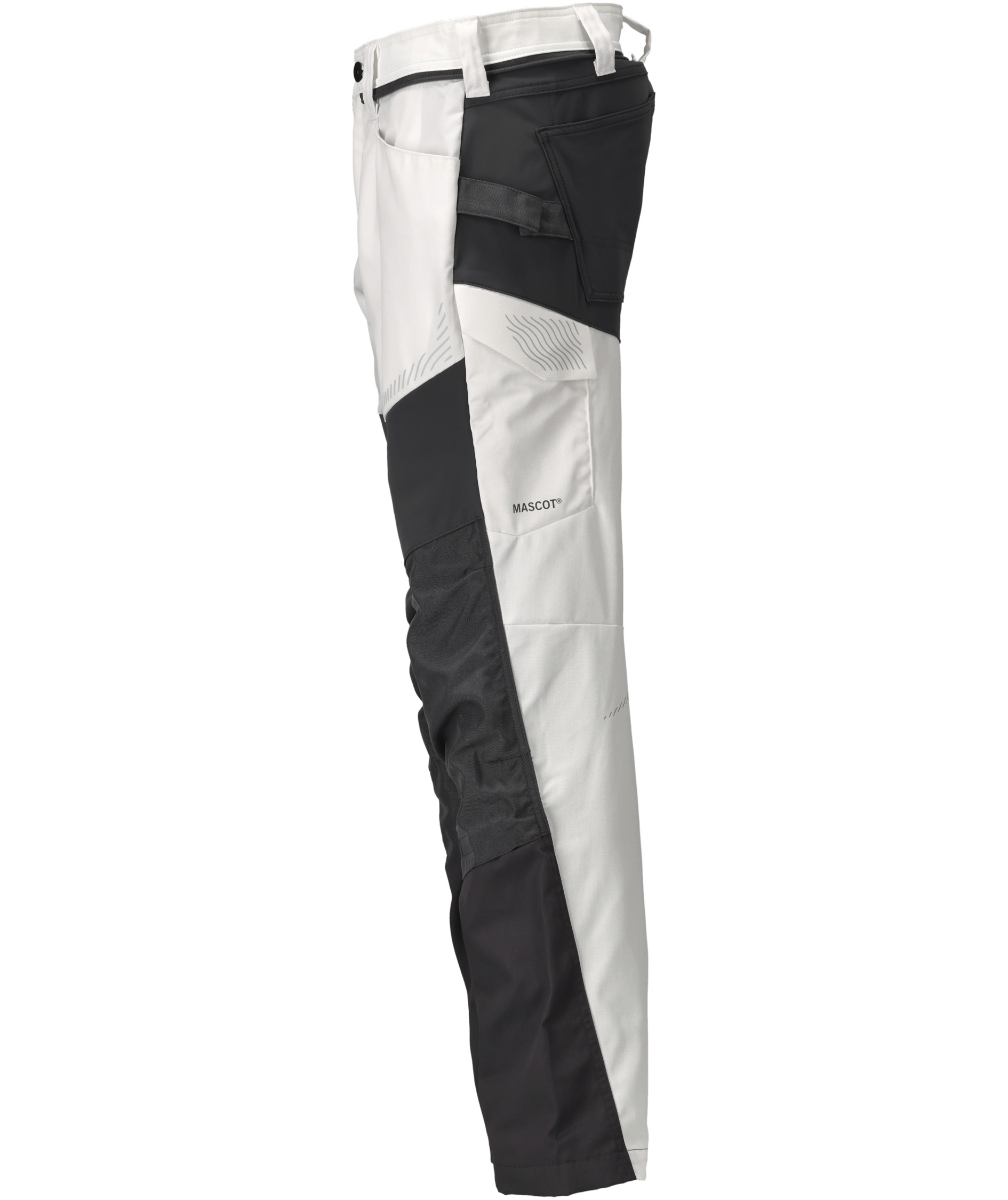 Mascot Customized arbejdsbukser, Hvid/Stengr&aring;, large image number 3