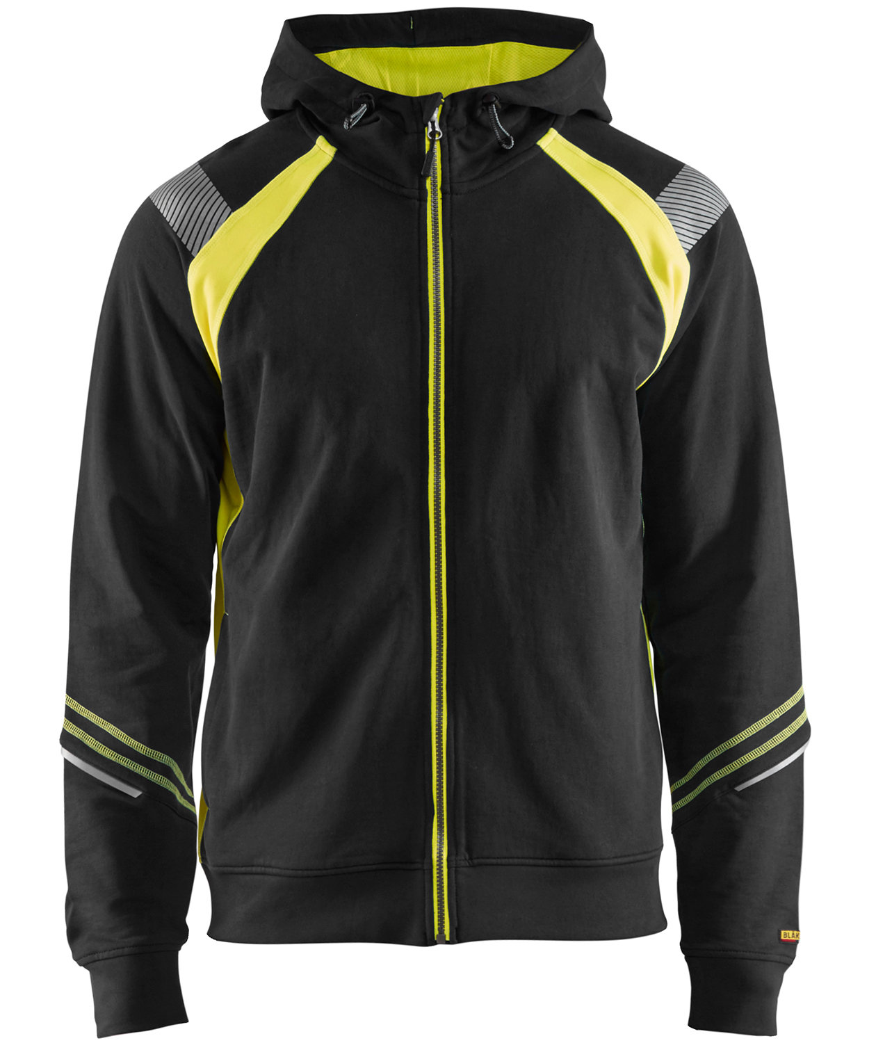 Bl&aring;kl&auml;der hoodie, Svart/Varselgul