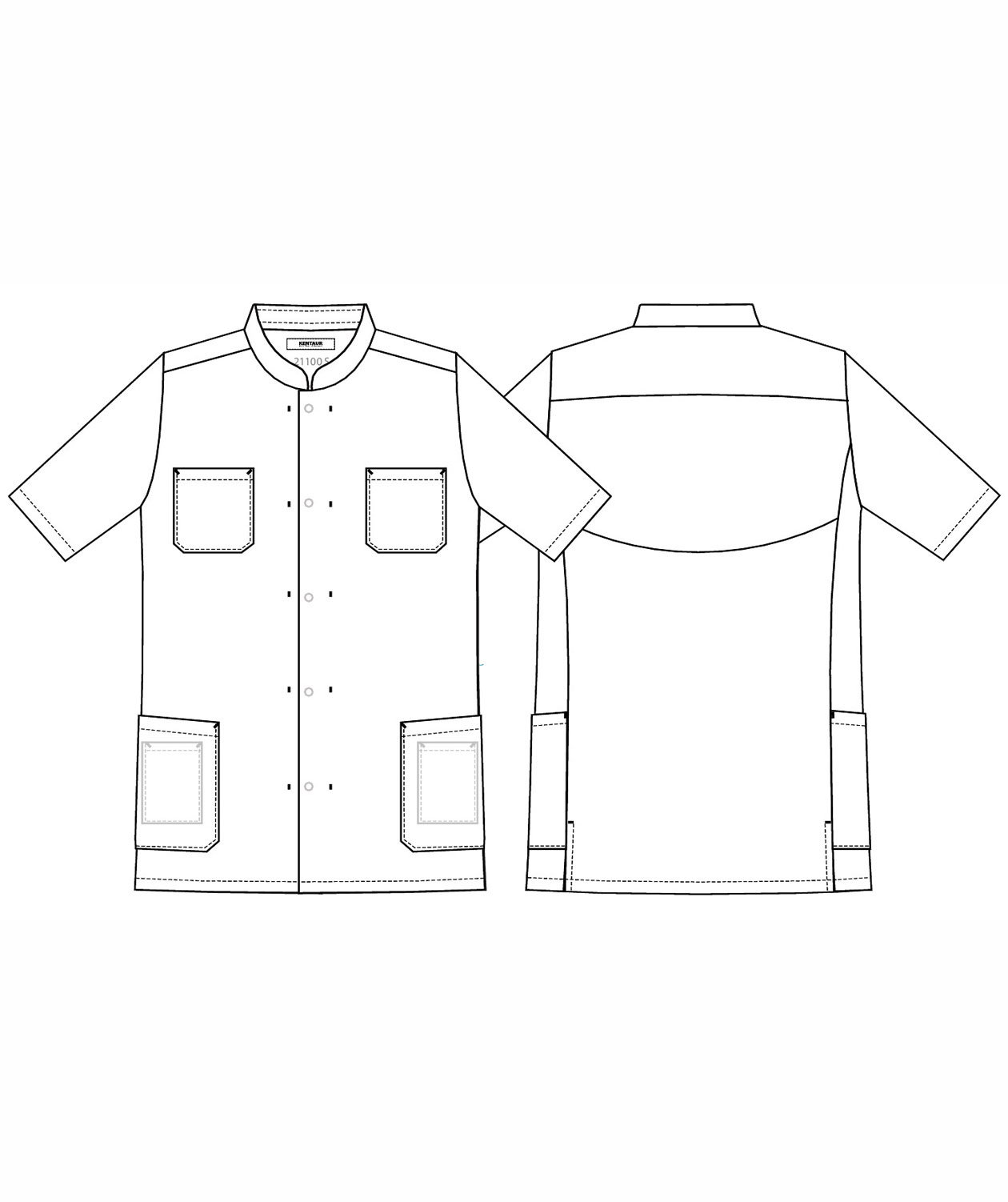 Kentaur kort legefrakk, Hvit, large image number 4