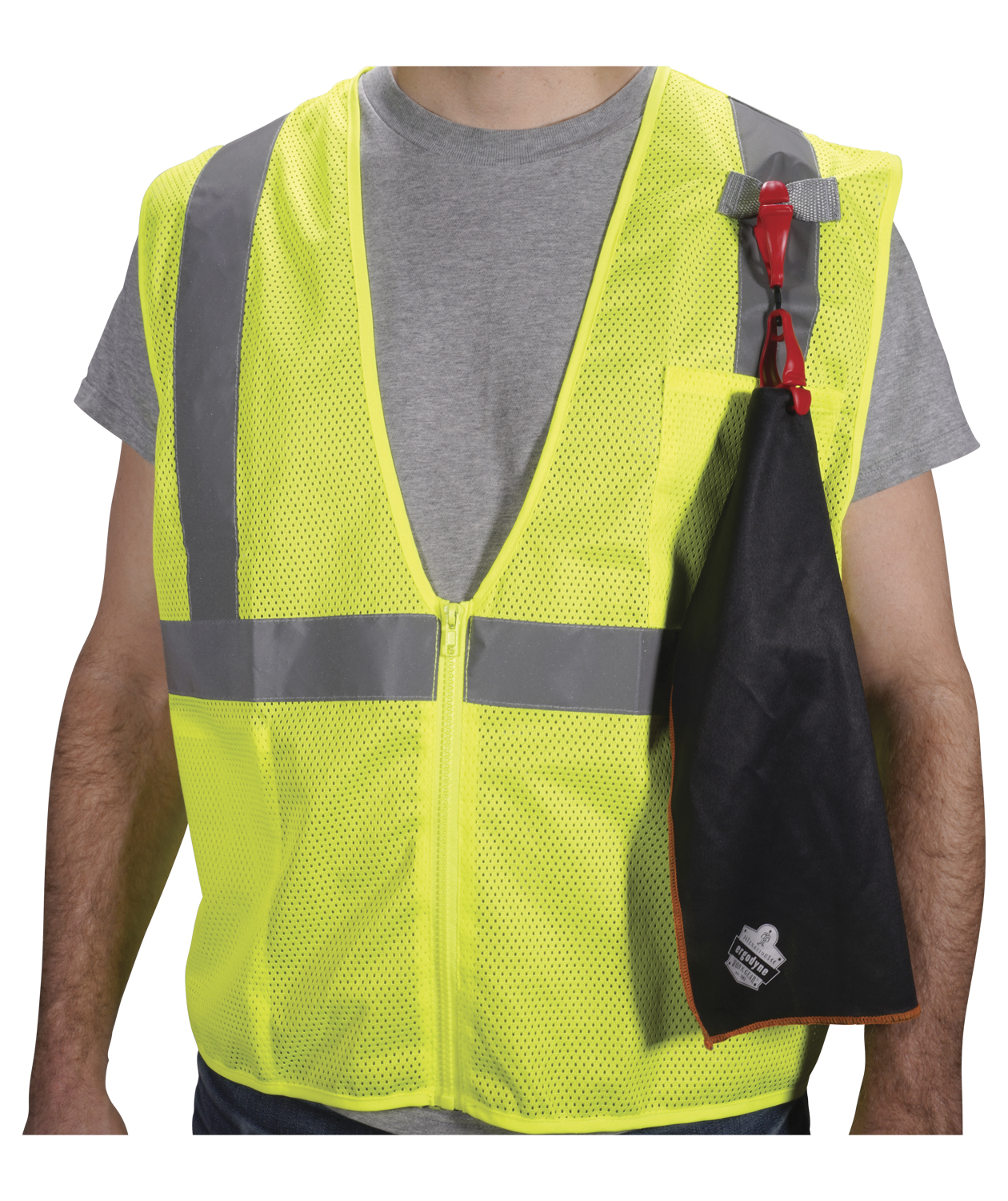 Ergodyne Chill-Its 6602MF kylhandduk, Svart, Svart, large image number 1