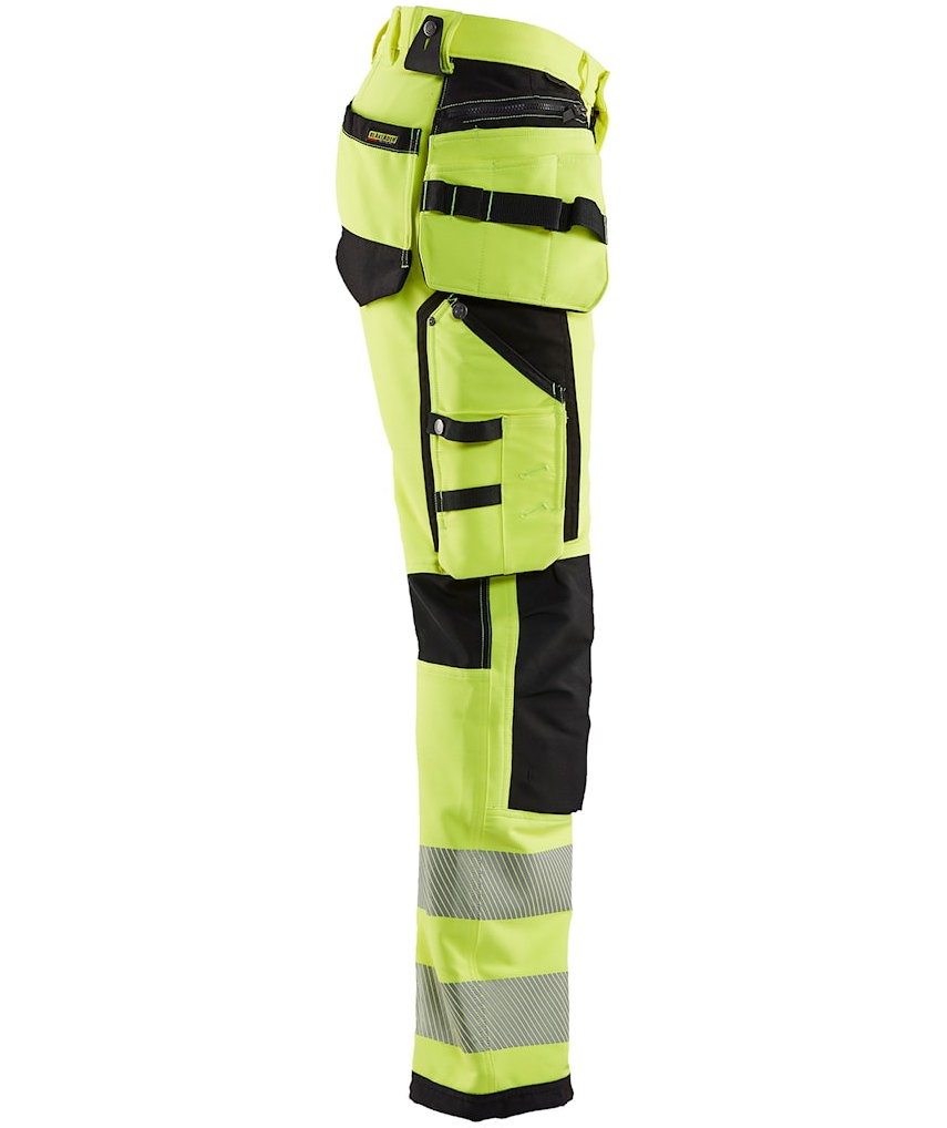 Bl&aring;kl&auml;der hantverksbyxa full stretch, Varsel Gul/Svart, large image number 3