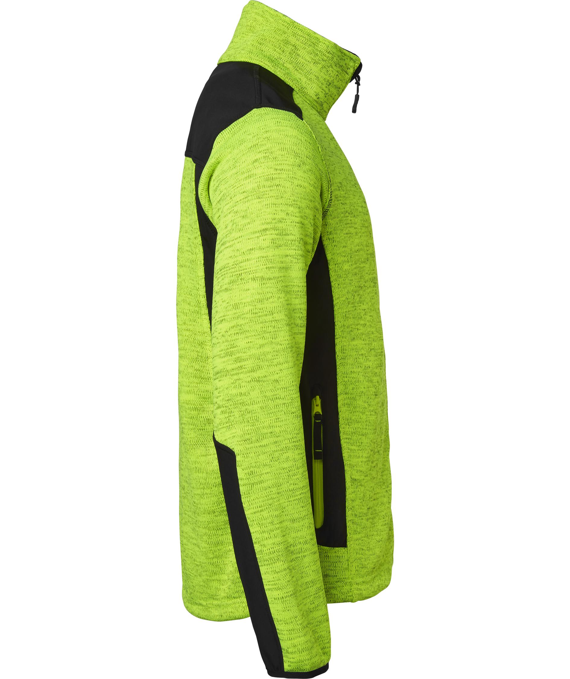 Top Swede stickad fleecejacka 123, Gul/Svart, large image number 2