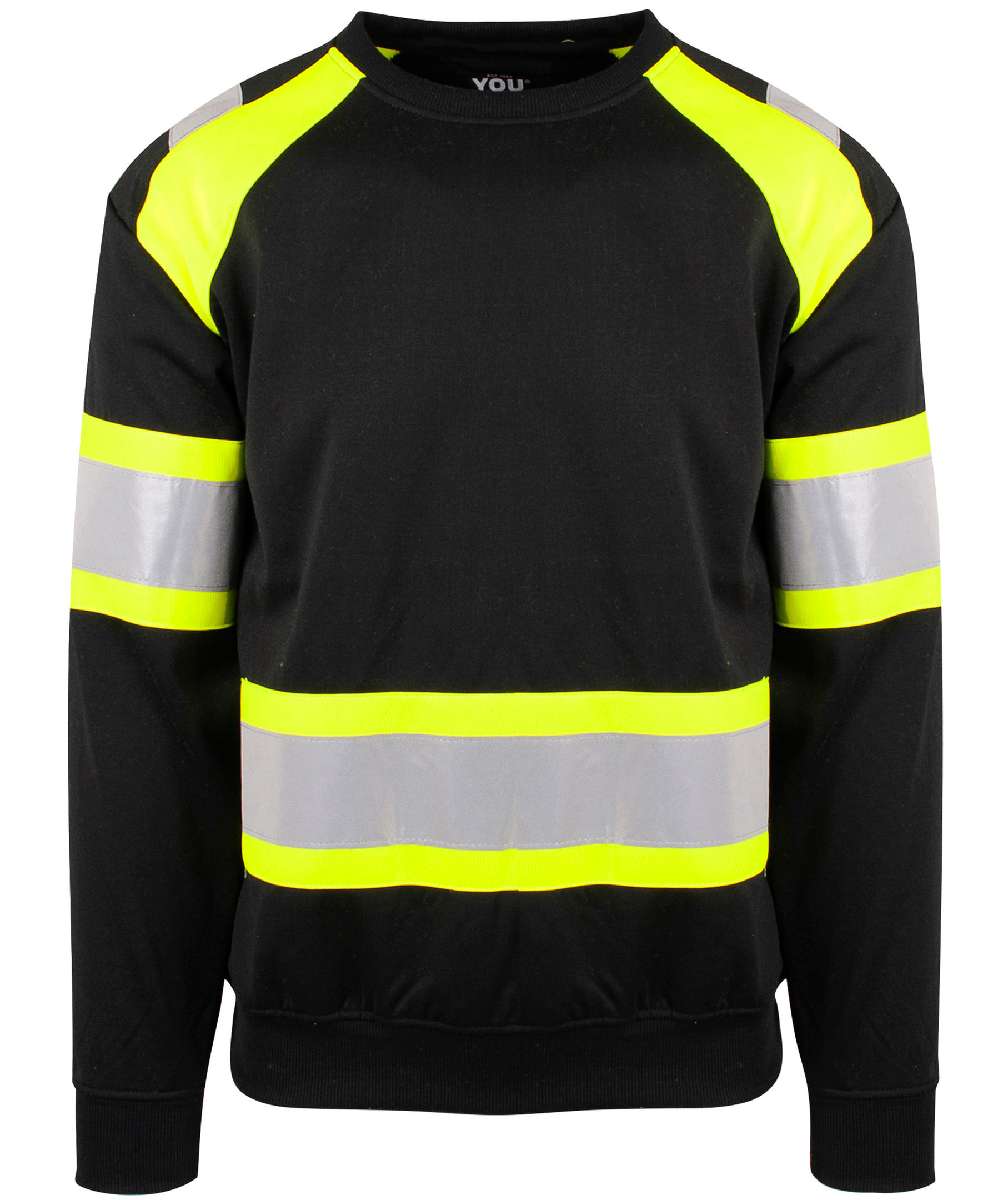 YOU S&ouml;derhamn  refleks sweatshirt, Svart/Gul