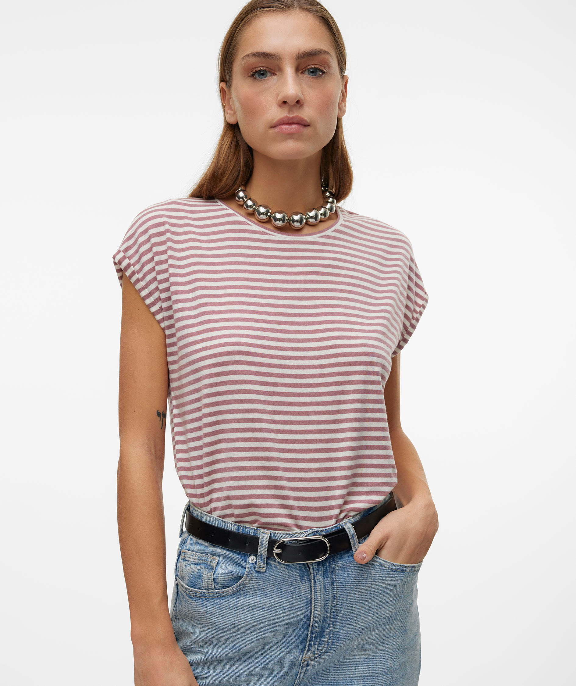 Vero Moda VMAVA STRIPE T-shirt dam
