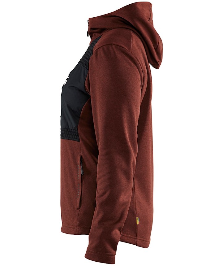 Bl&aring;kl&auml;der women's hoodie with zipper, Burnt Red/Black, large image number 3