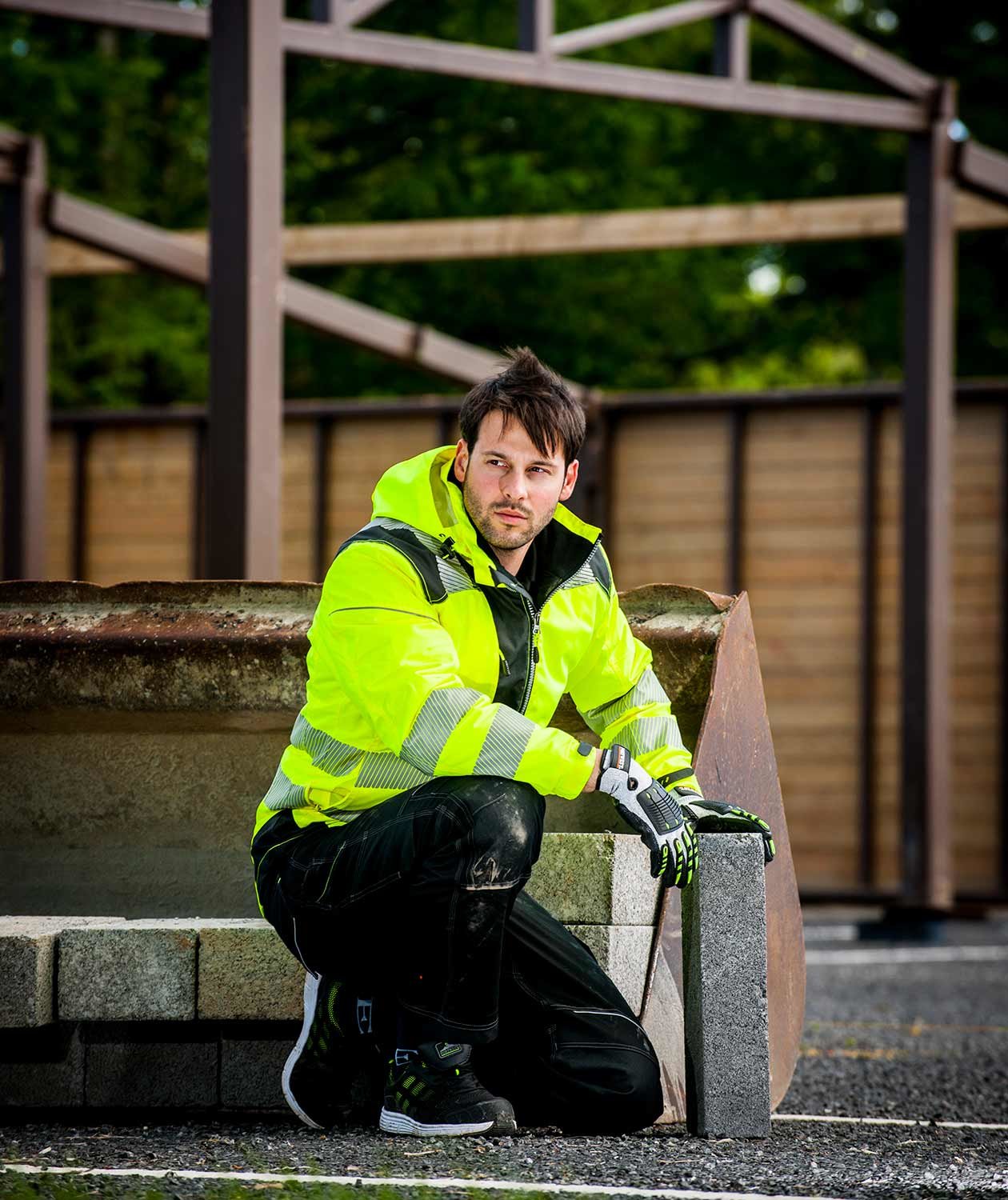 Portwest PW3 vinterjacka, Varsel Gul/Svart, large image number 2