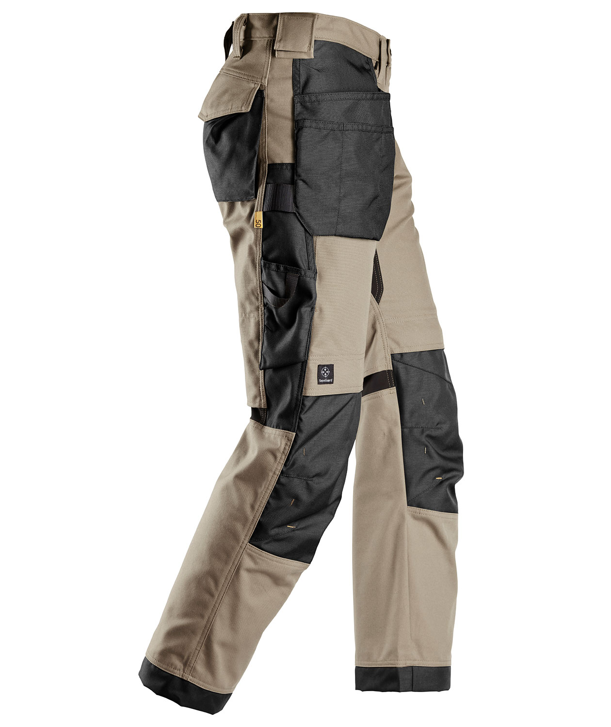 Snickers AllroundWork Canvas+ Handwerkerhose 6224, Khaki/Schwarz, large image number 2