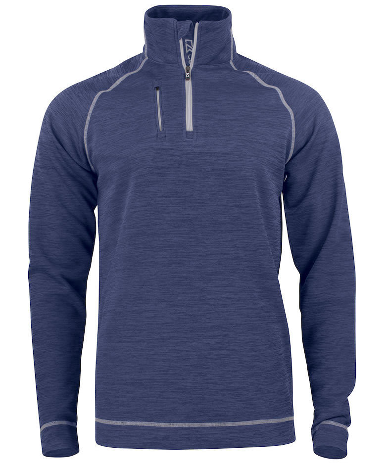 Cutter & Buck Chambers Half Zip, Navy melange, Navy melange, swatch