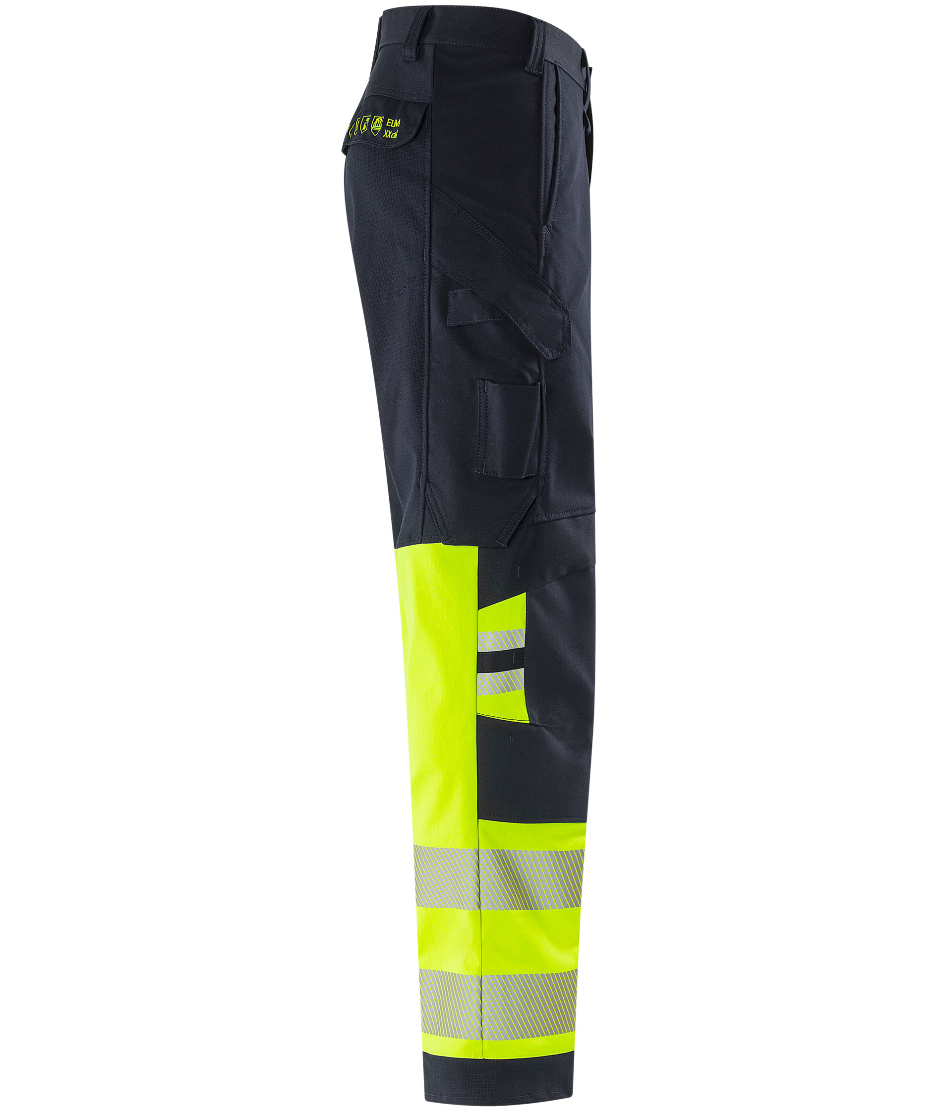 Fristads Flamestat Green arbejdsbukser 2954 GFS, Hi-Vis gul/marine, large image number 2