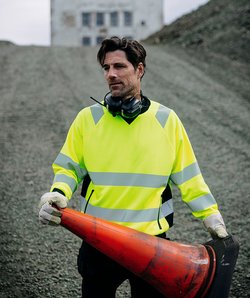 YOU Dalby collegegenser, Safety gul, large image number 4