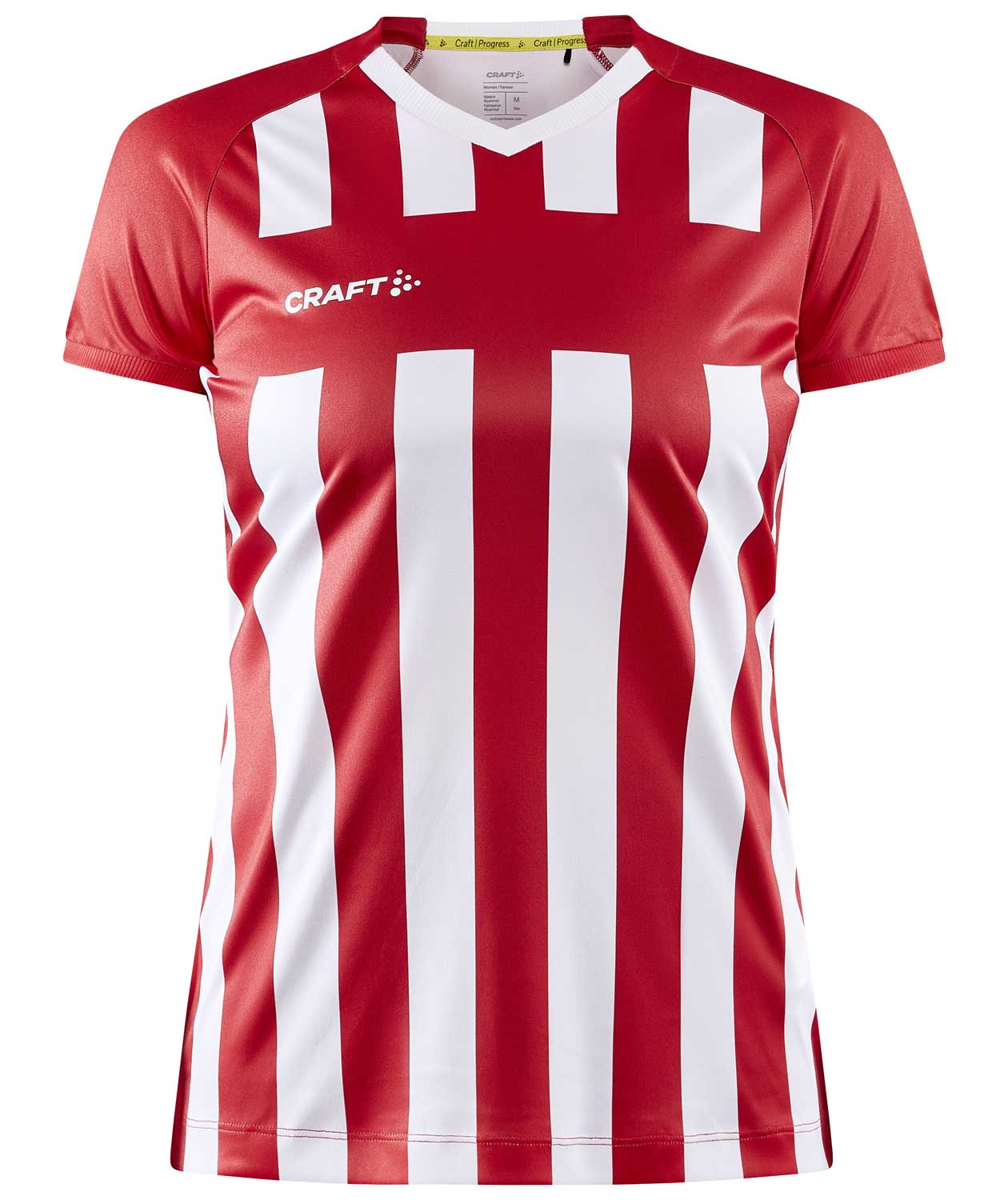 Craft Progress 2.0 Stripe Jersey T-shirt dam, Vit/R&ouml;d, Vit/R&ouml;d, swatch