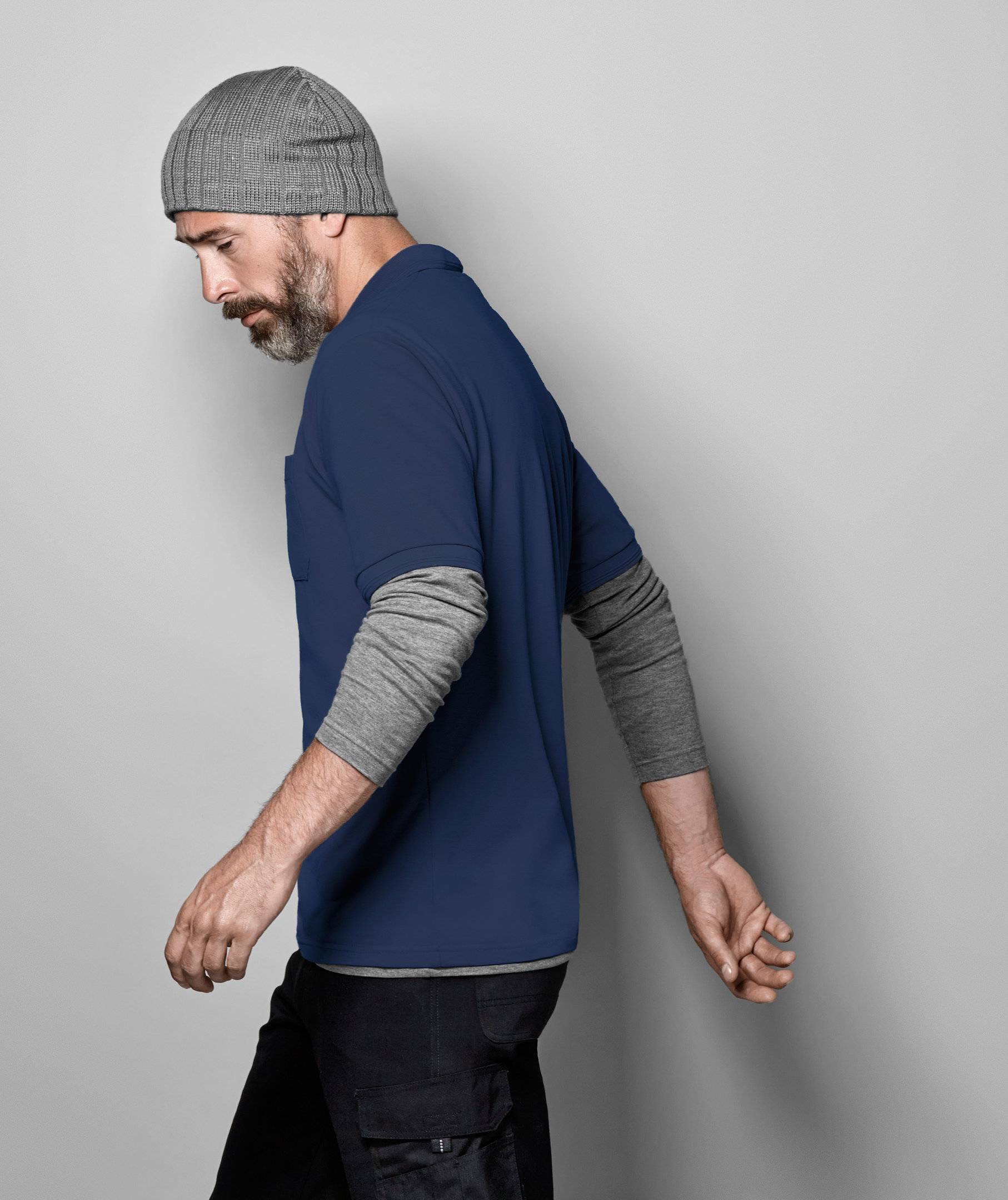 ID Interlock lang&aelig;rmet T-shirt, Gr&aring;&nbsp;Melange, large image number 6