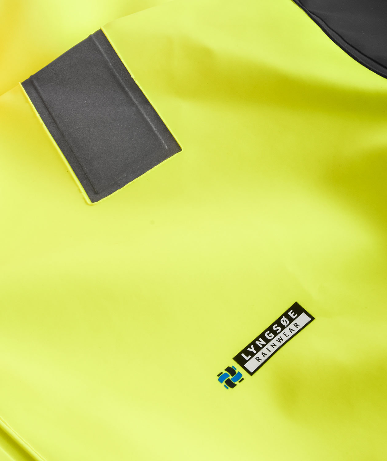 Lyngs&oslash;e PVC Regenjacke, Hi-vis gelb/marine, large image number 2