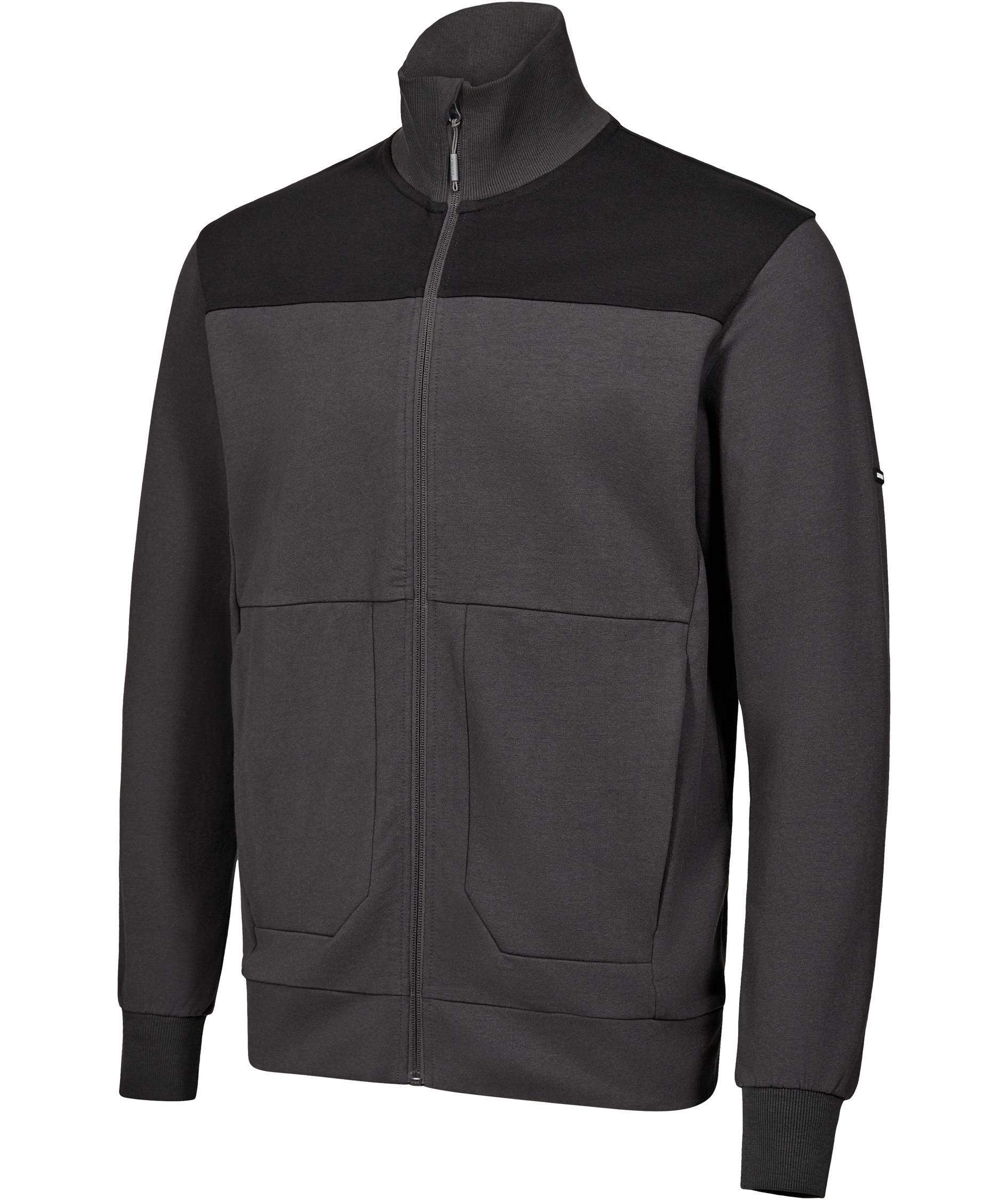 Engel Entire sweat cardigan, Anthracite Grey/Black, large image number 4