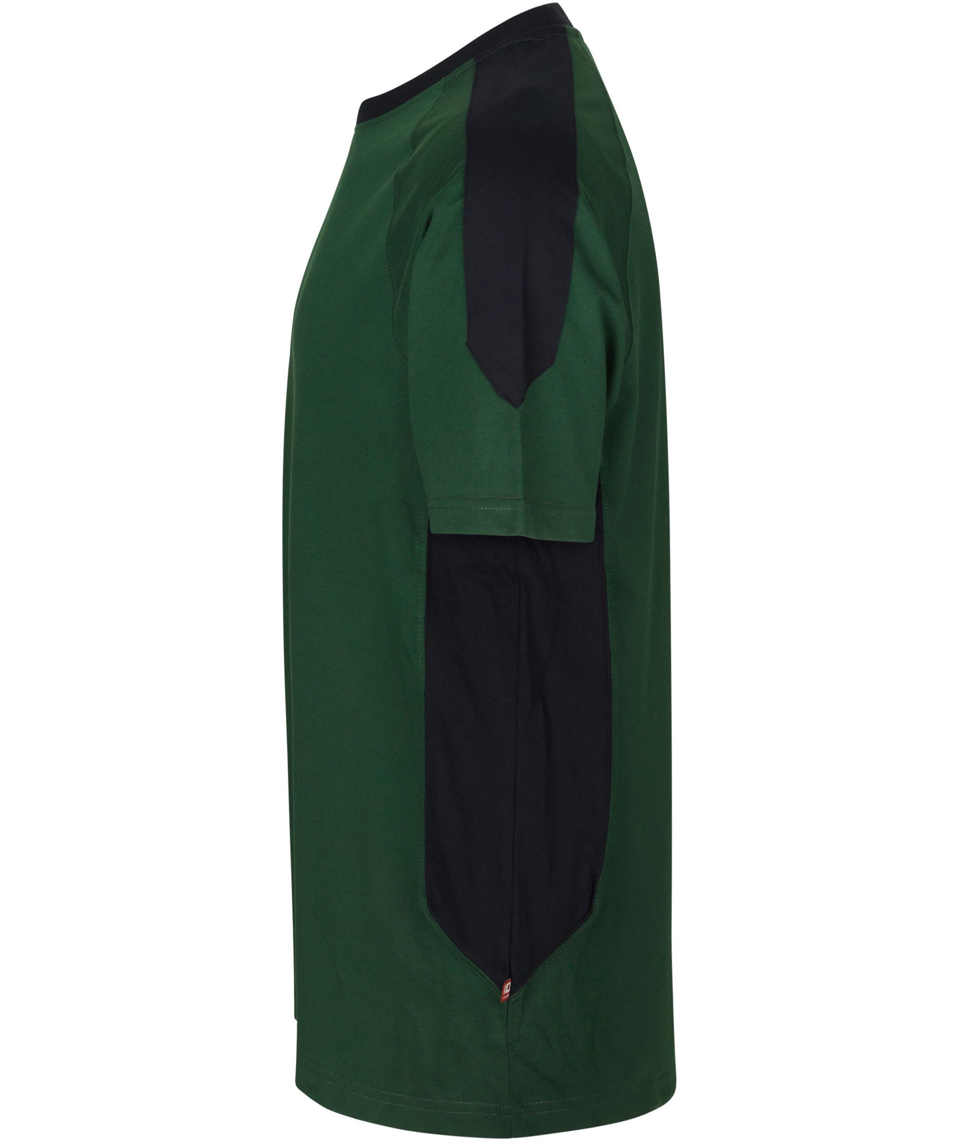 ID Pro Wear kontrast T-shirt, Flaskgr&ouml;n, large image number 2