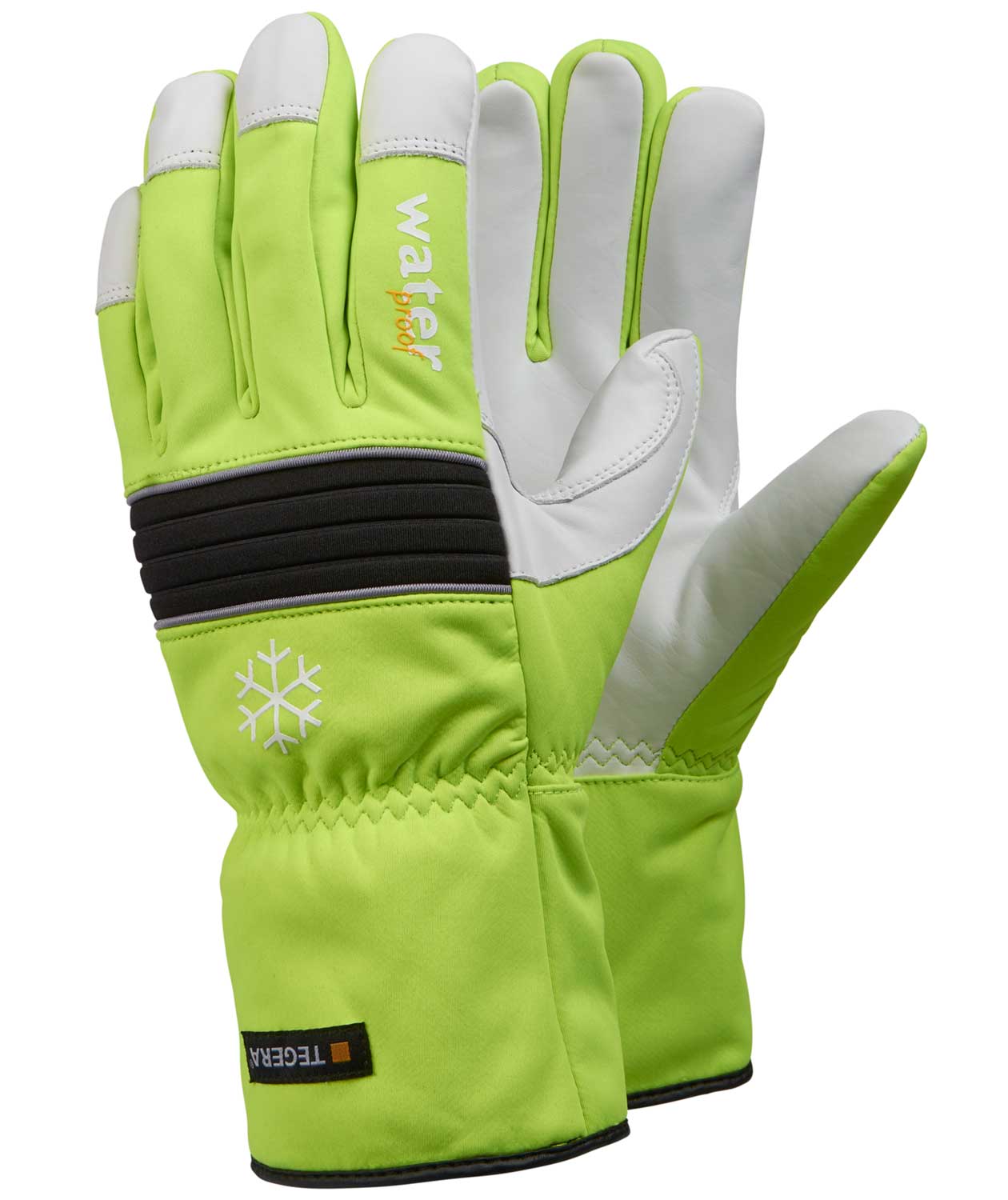 Tegera 299 vinter arbetshandskar, Gr&ouml;n/Svart/Vit, large image number 0