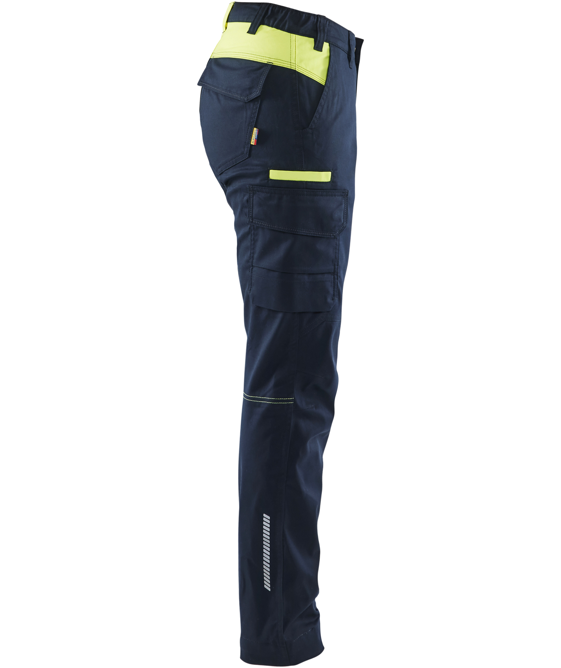 Bl&aring;kl&auml;der Damen Diensthose, Dunkel Marine/Hi-Vis Gelb, large image number 3
