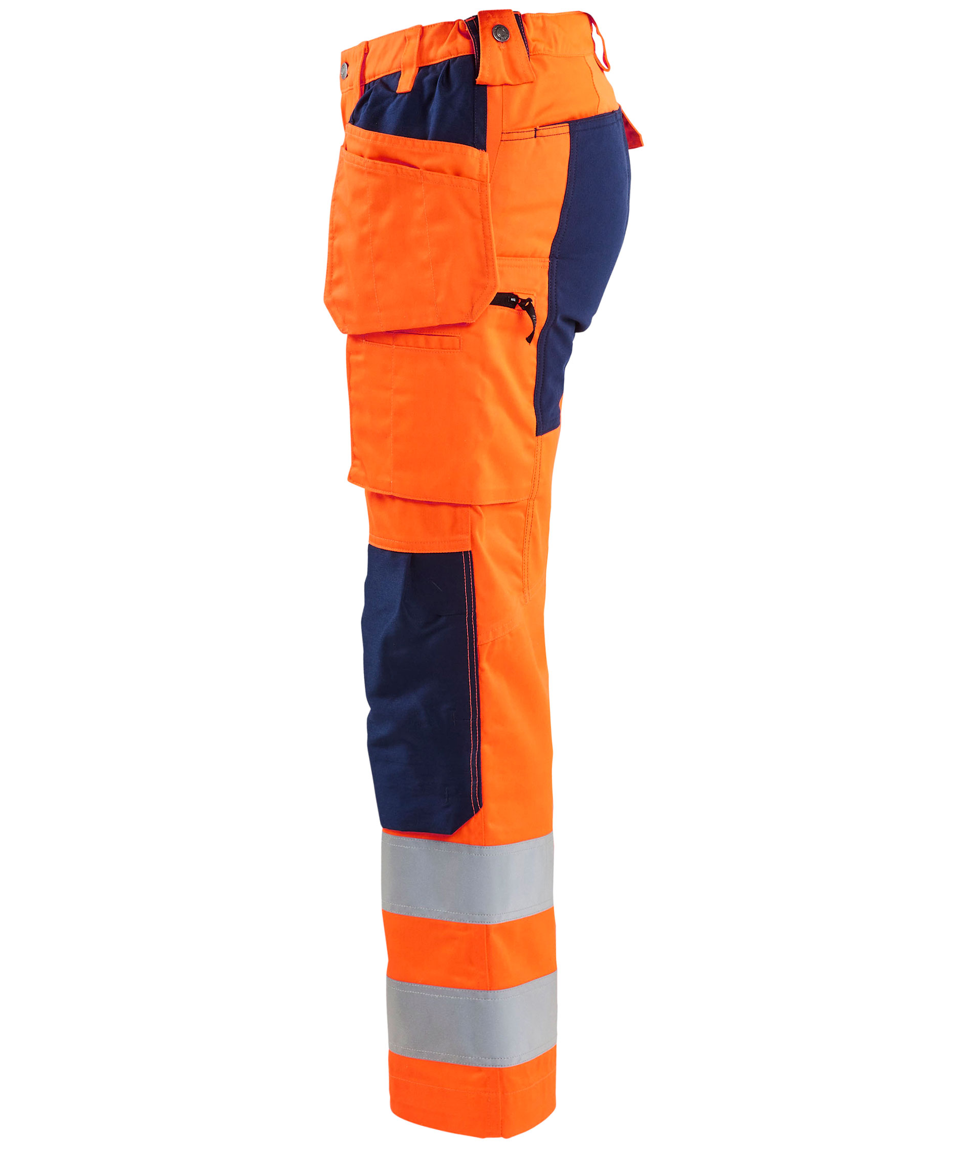 Bl&aring;kl&auml;der women's stretch craftsman trousers, Hi-Vis Orange/Navy, large image number 4
