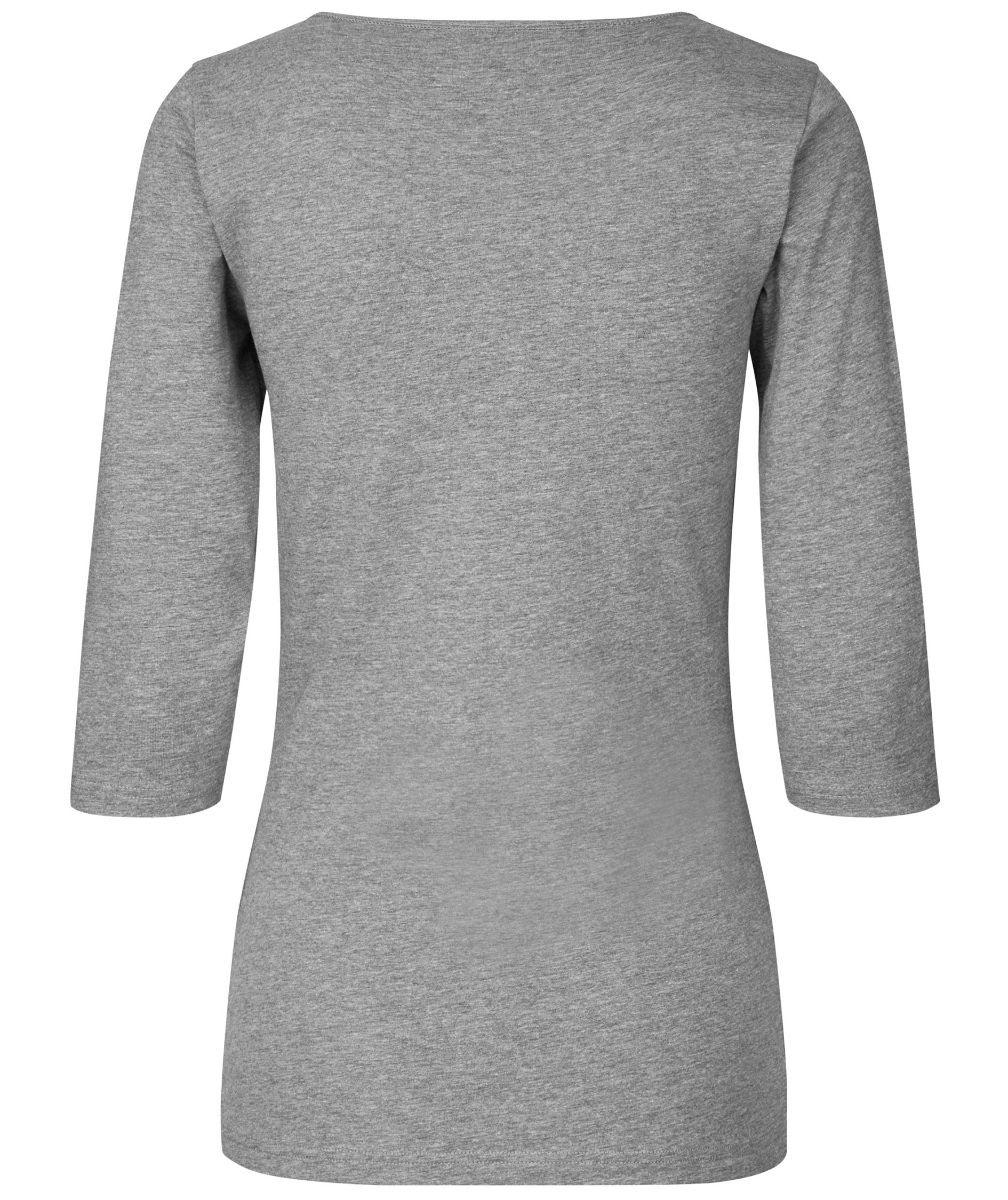 ID 3/4 &auml;rmad stretch T-shirt dam, Gr&aring; Melange