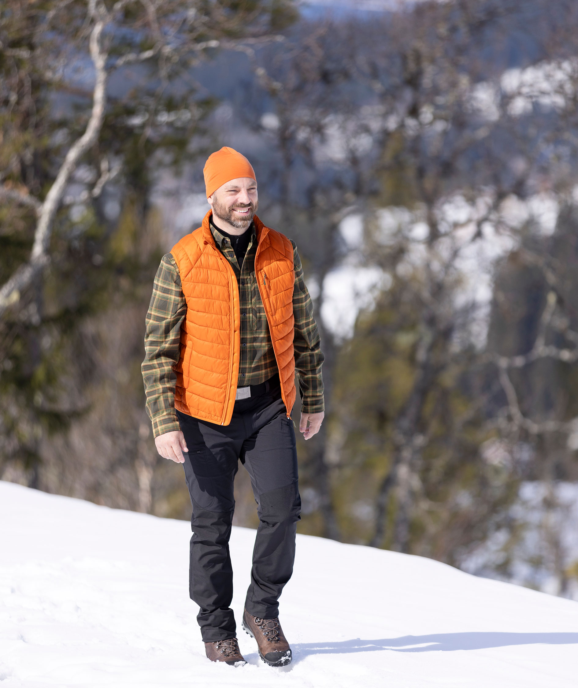 Pinewood Abisko Insulation vatteret vest, Burned Orange, large image number 9