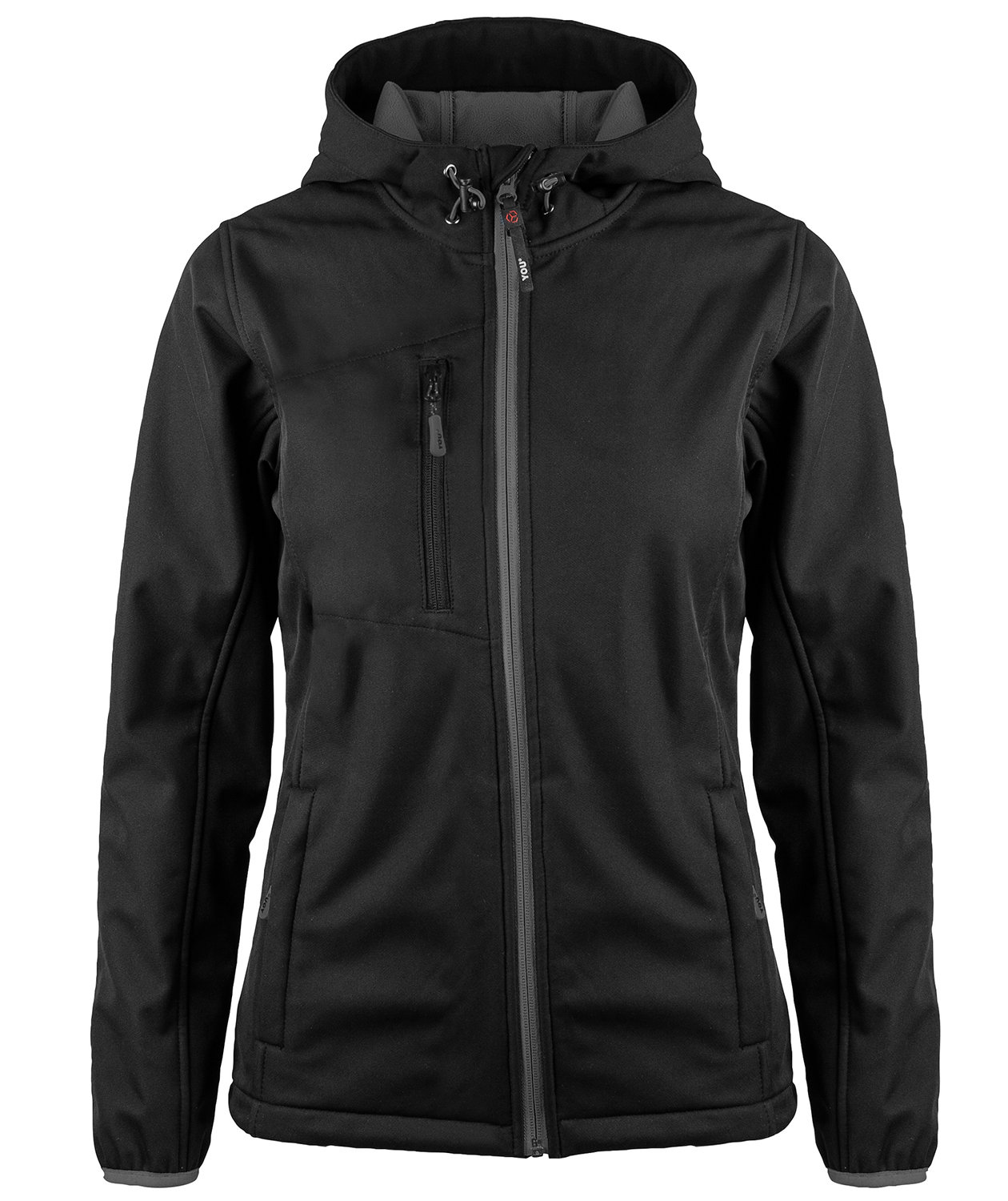 YOU Edison softshelljacka dam, Svart/Gr&aring;