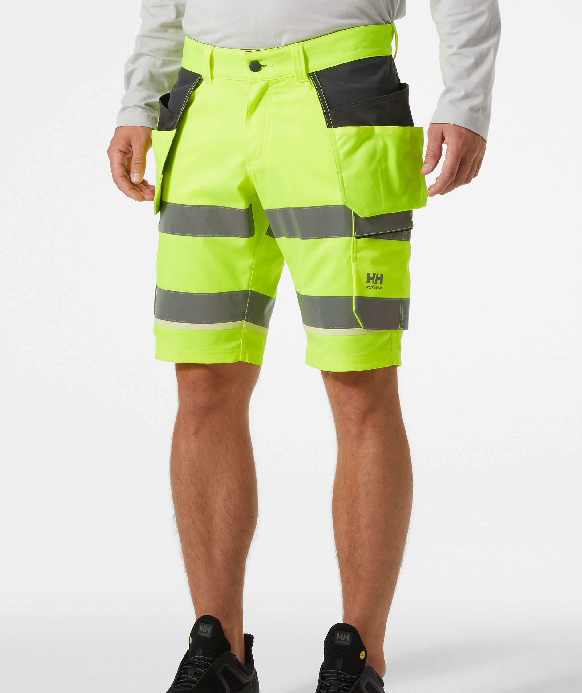 Helly Hansen UC-ME h&aring;ndv&aelig;rkershorts, Hi-vis Gul/Ebony