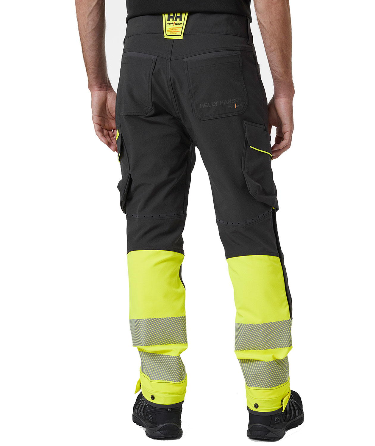 Helly Hansen ICU BRZ service trousers full stretch, Ebony/Hi-Vis Yellow, large image number 2
