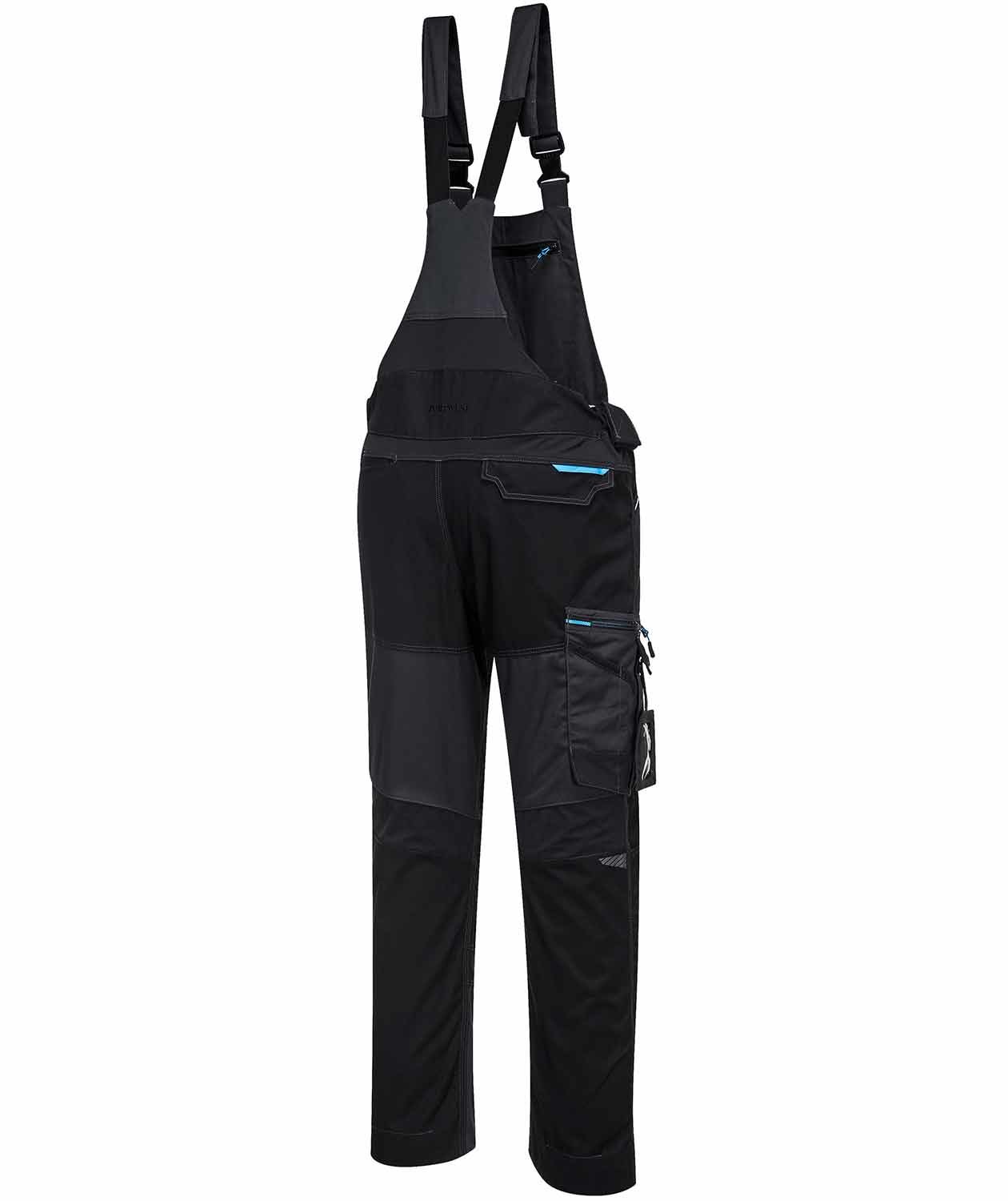 Portwest WX3 work bib and brace full stretch, Metal Grey, large image number 2