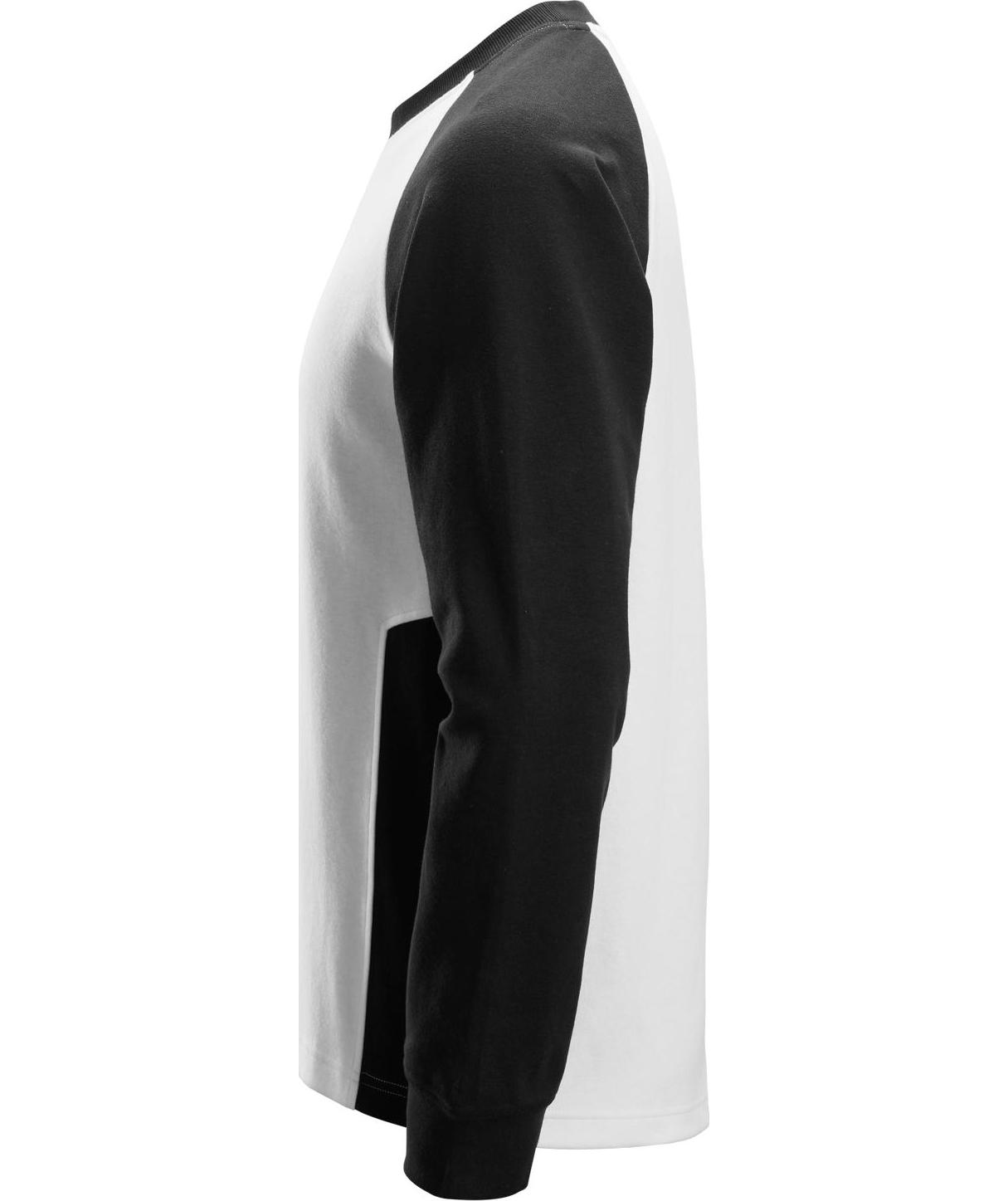 Snickers lang&aelig;rmet T-shirt 2840, Black/white, large image number 5