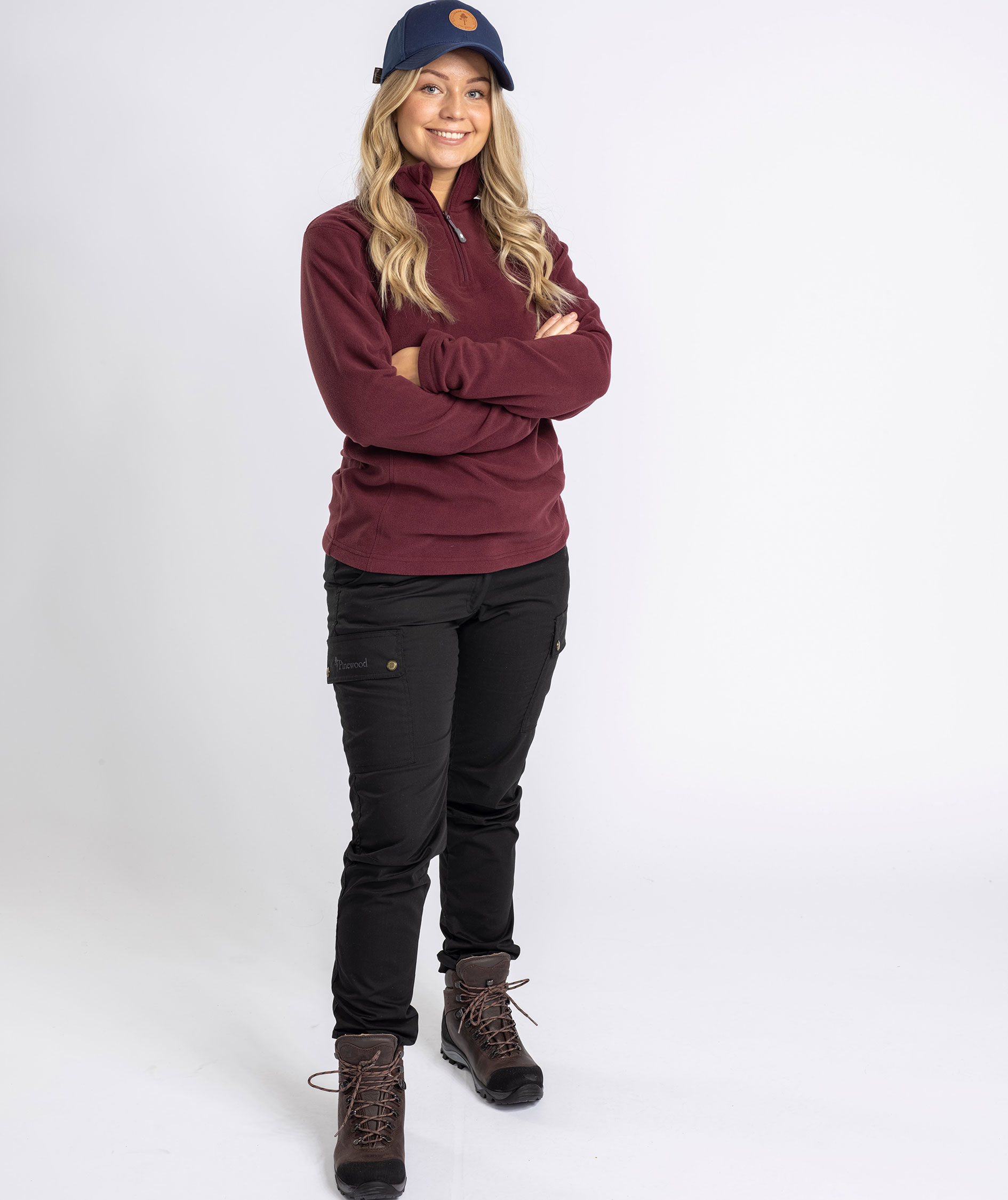 Pinewood&nbsp;Tiveden dame fleecetr&oslash;je, Earth Plum, large image number 5