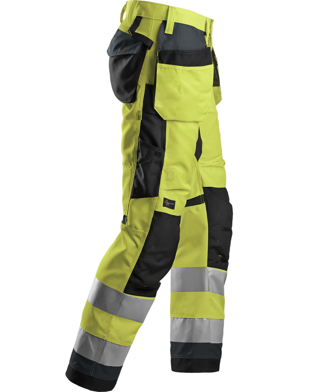 Snickers AllroundWork hantverksbyxa 6230, Varsel Gul/St&aring;lgr&aring;, large image number 3