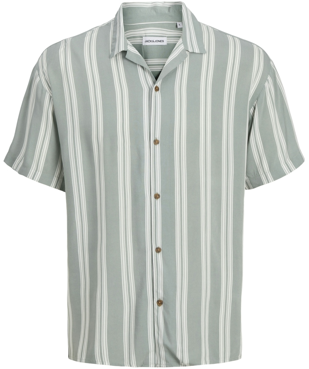 Jack & Jones JJEJEFF STRIPE RESORT kortermet skjorte, Iceberg Green