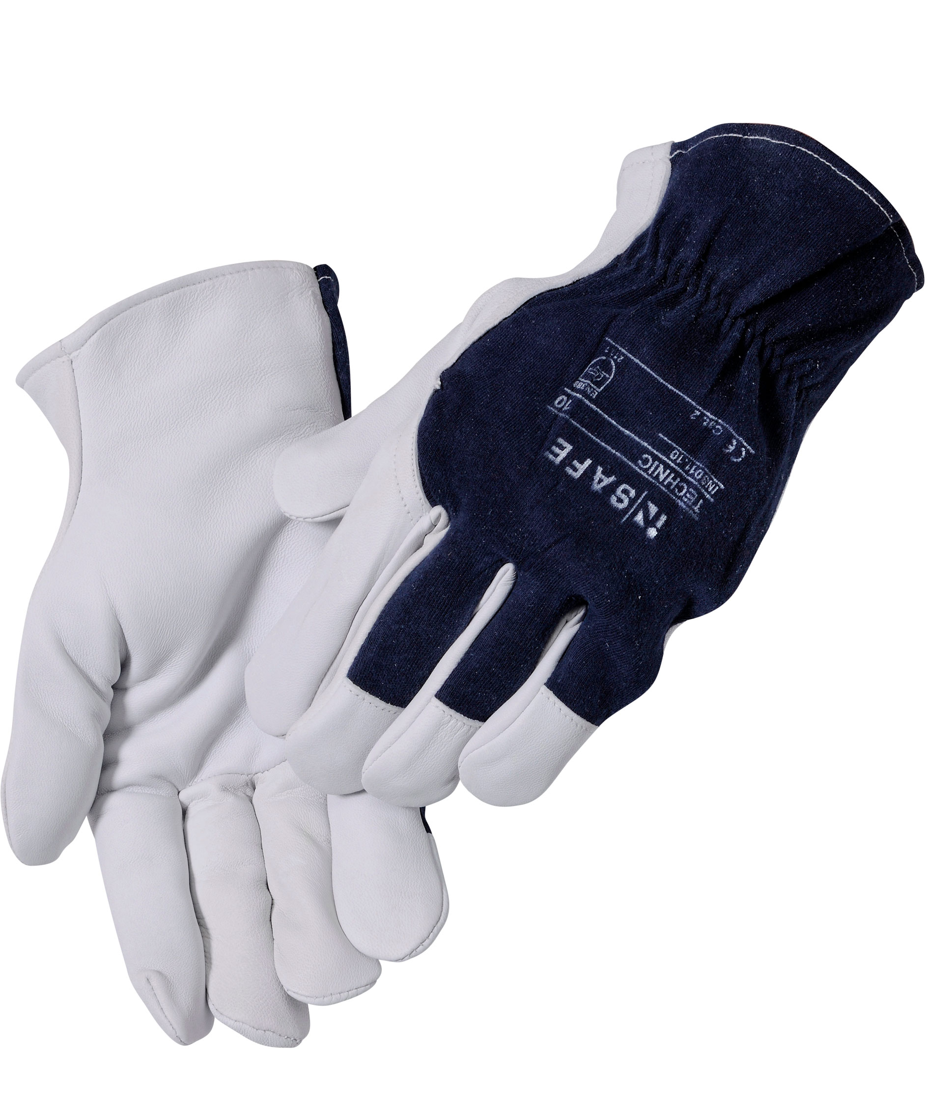 OX-ON InSafe Technic arbetshandskar, Vit/Bl&aring;