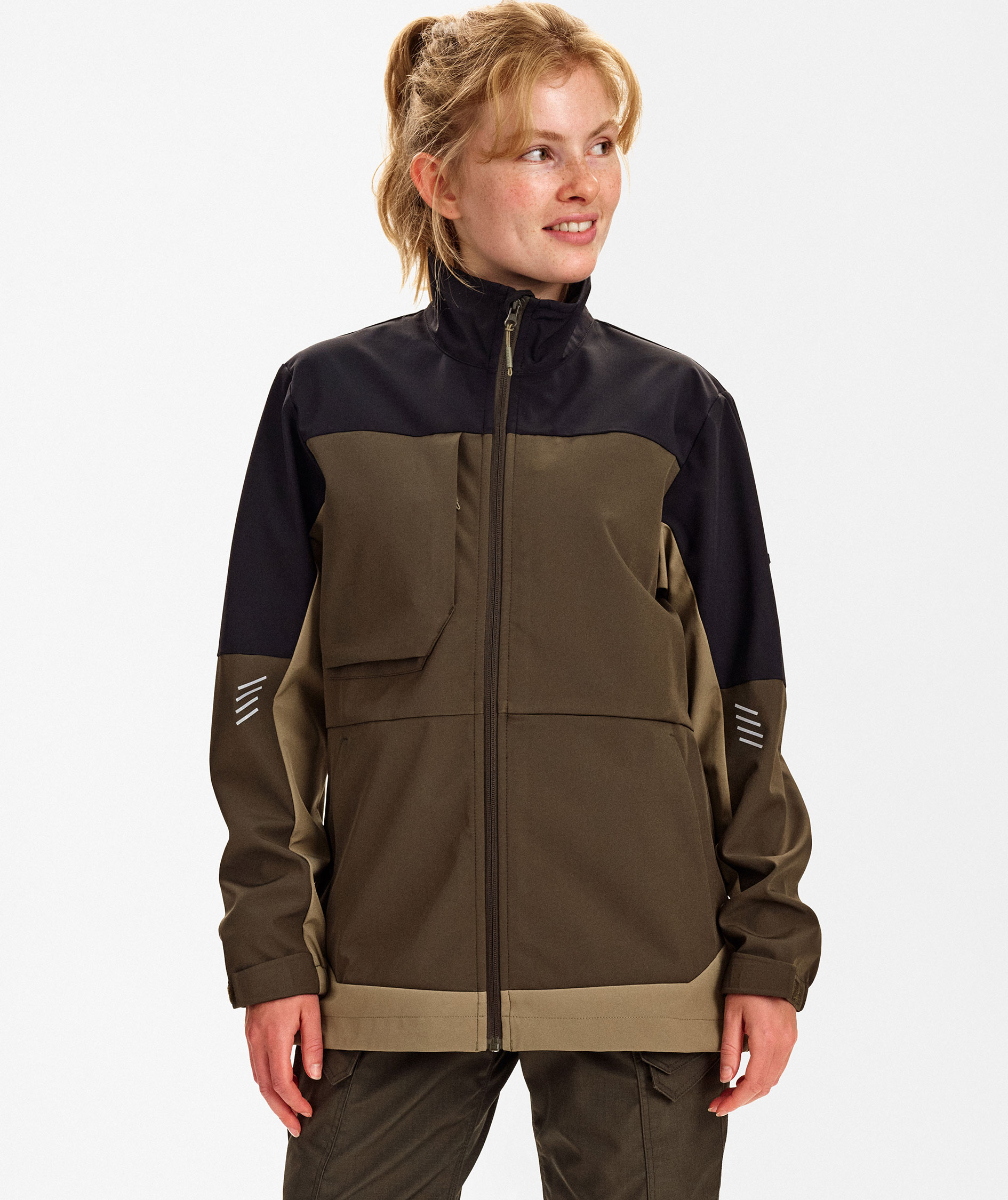 Engel Entire softshelljacka dam, Forest Green/Black, large image number 1