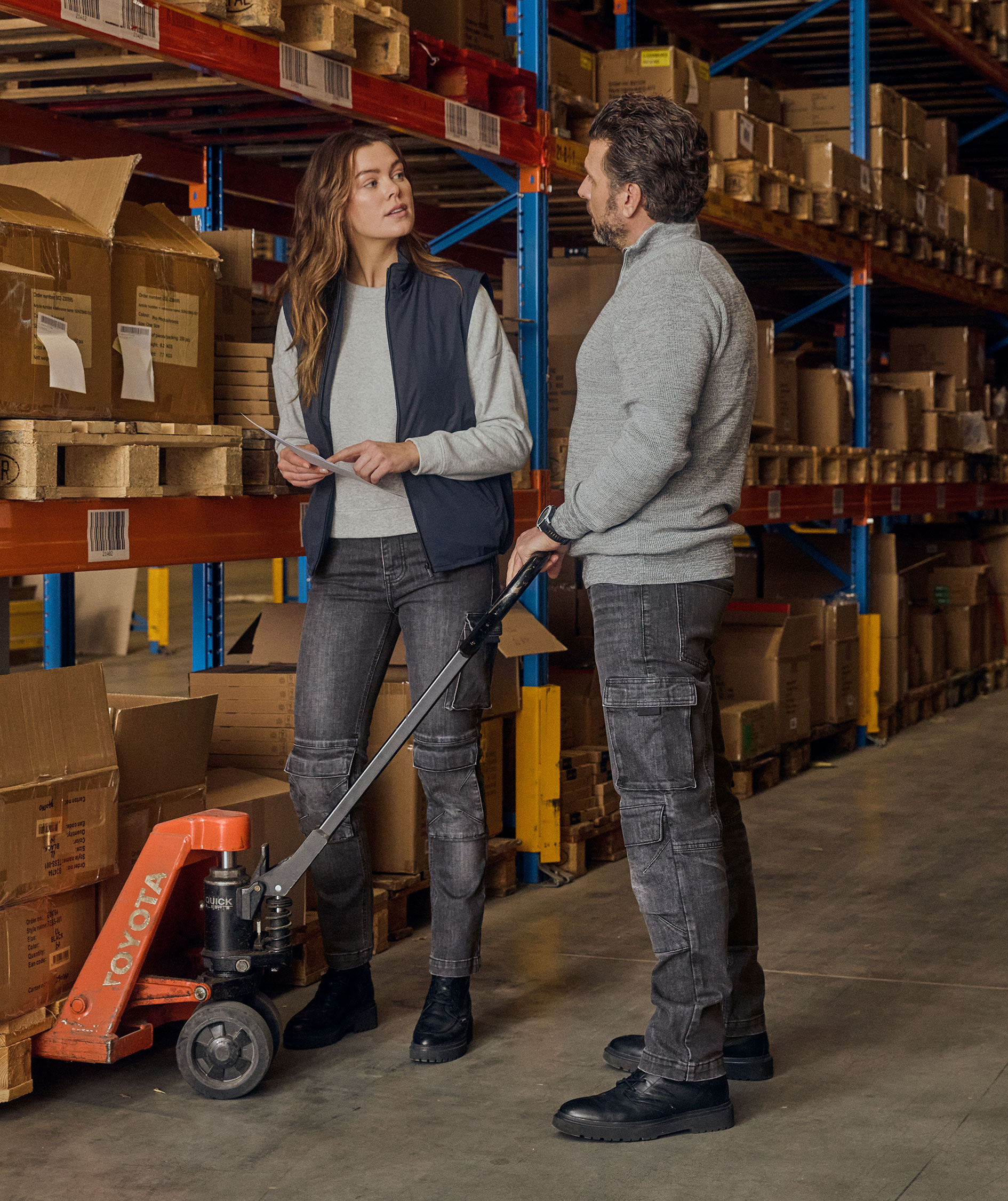 Brams Rick work trousers, Black Denim, large image number 5