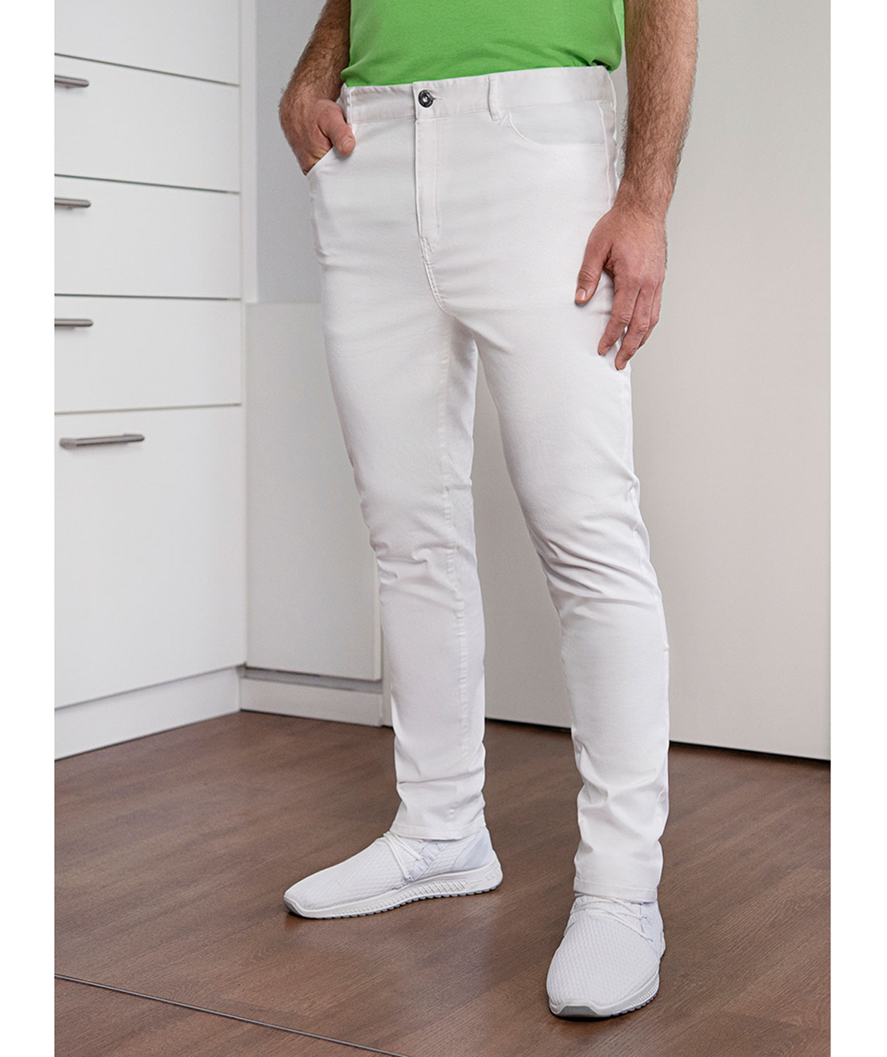 Karlowsky Classic-stretch bukse, Hvit