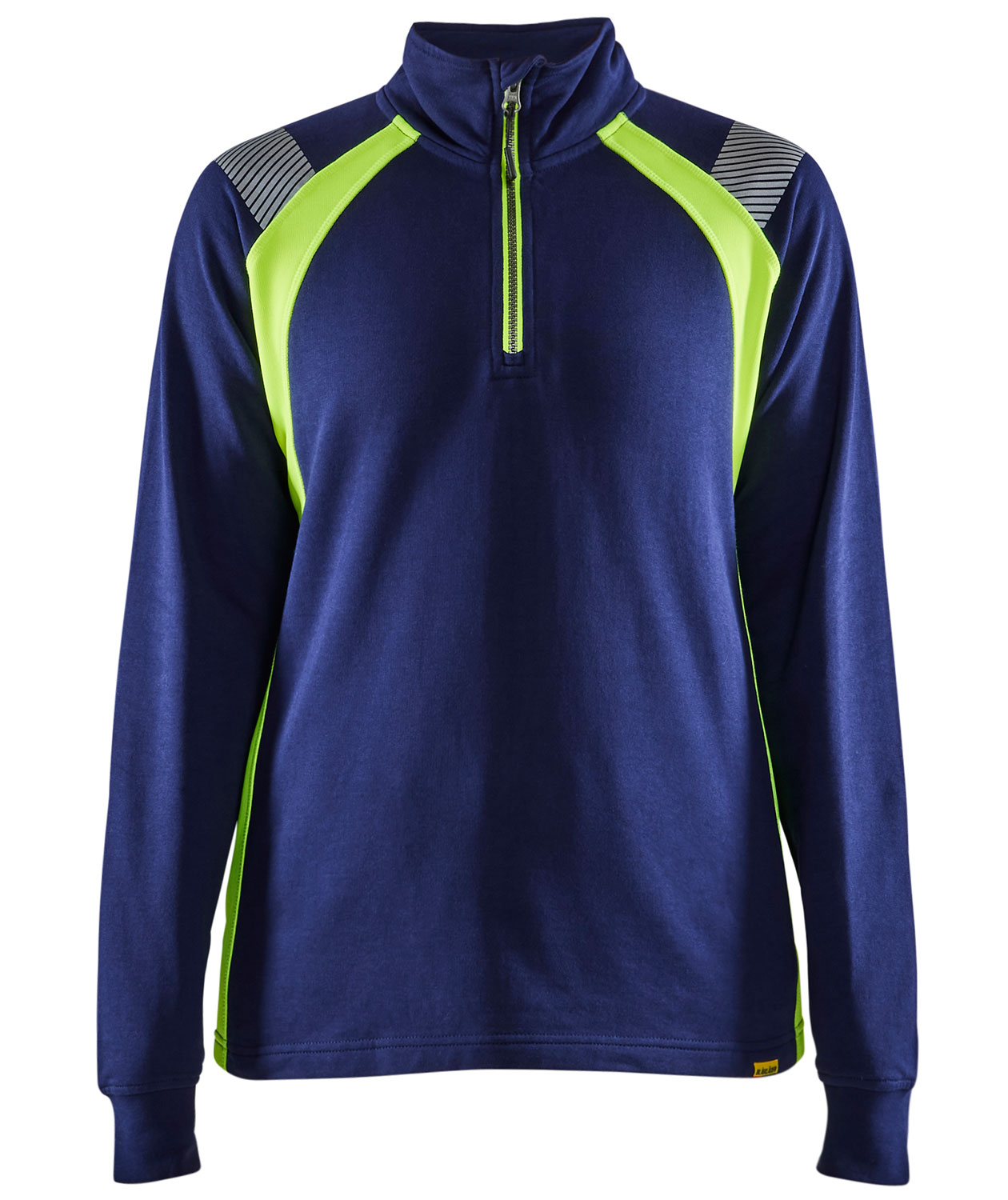 Bl&aring;kl&auml;der dame sweatshirt, Marine/Hi-Vis gul